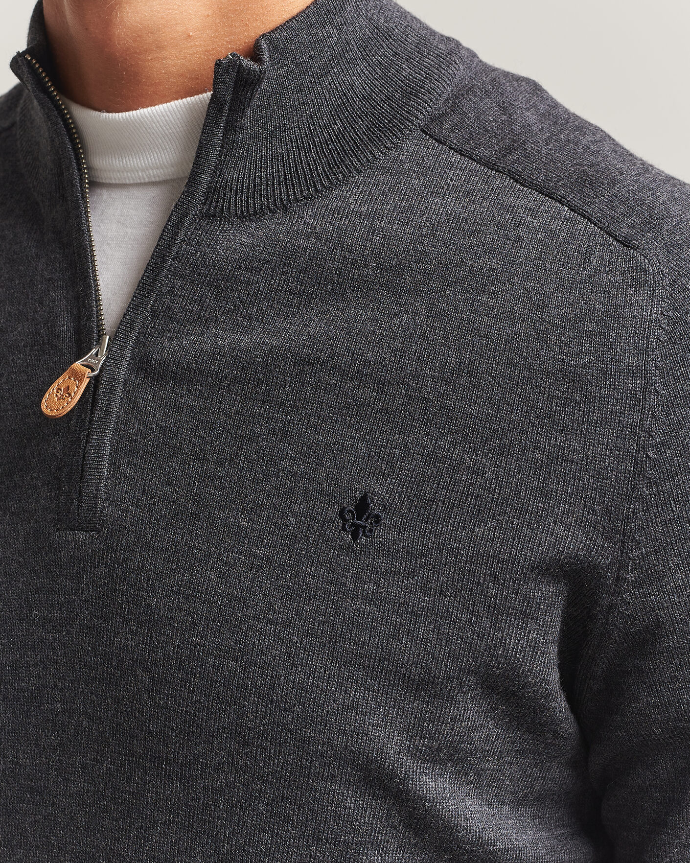 Mies | Puserot | Morris | John Merino Half Zip Grey