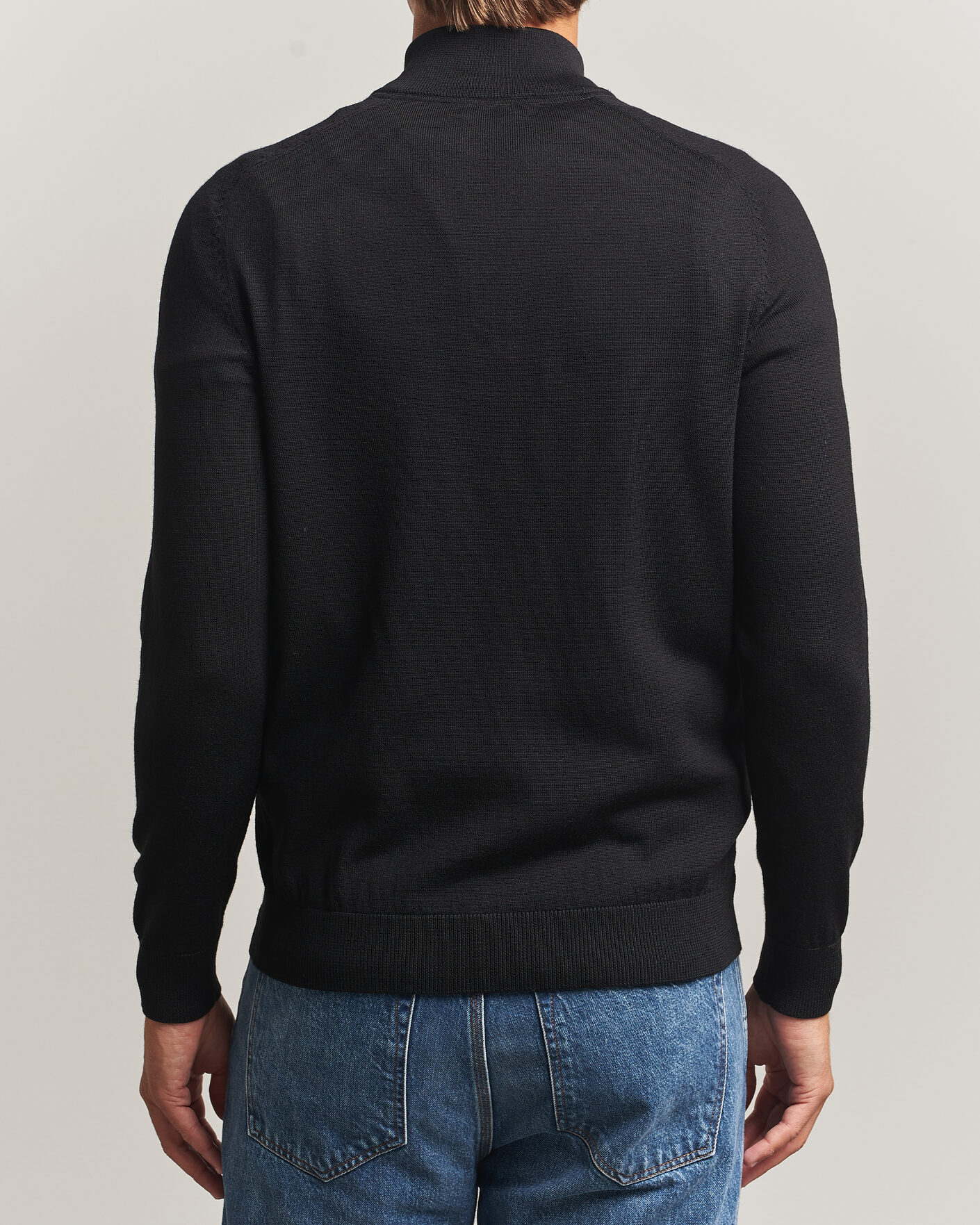 Mies | Puserot | Morris | John Merino Half Zip Black