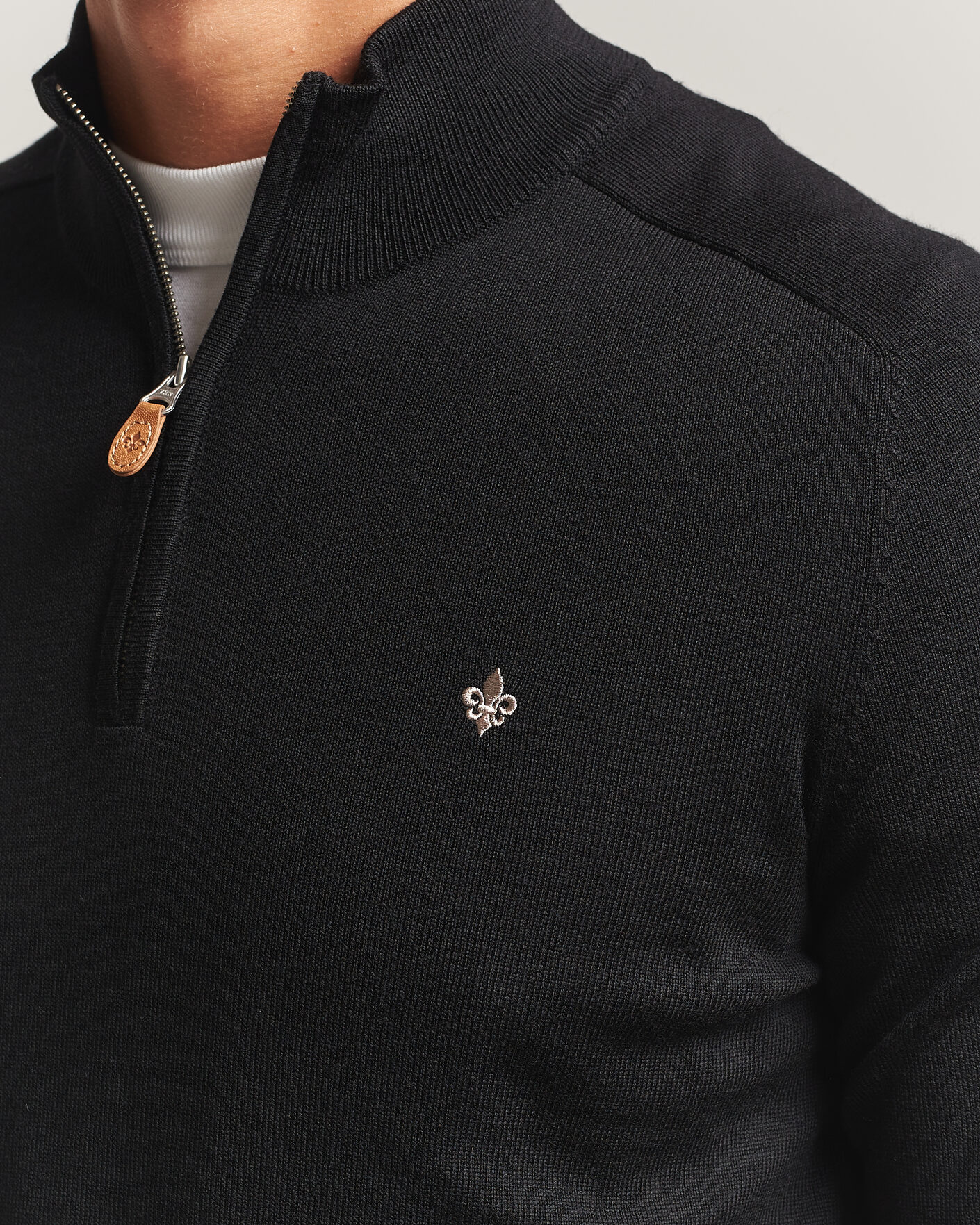 Mies | Puserot | Morris | John Merino Half Zip Black