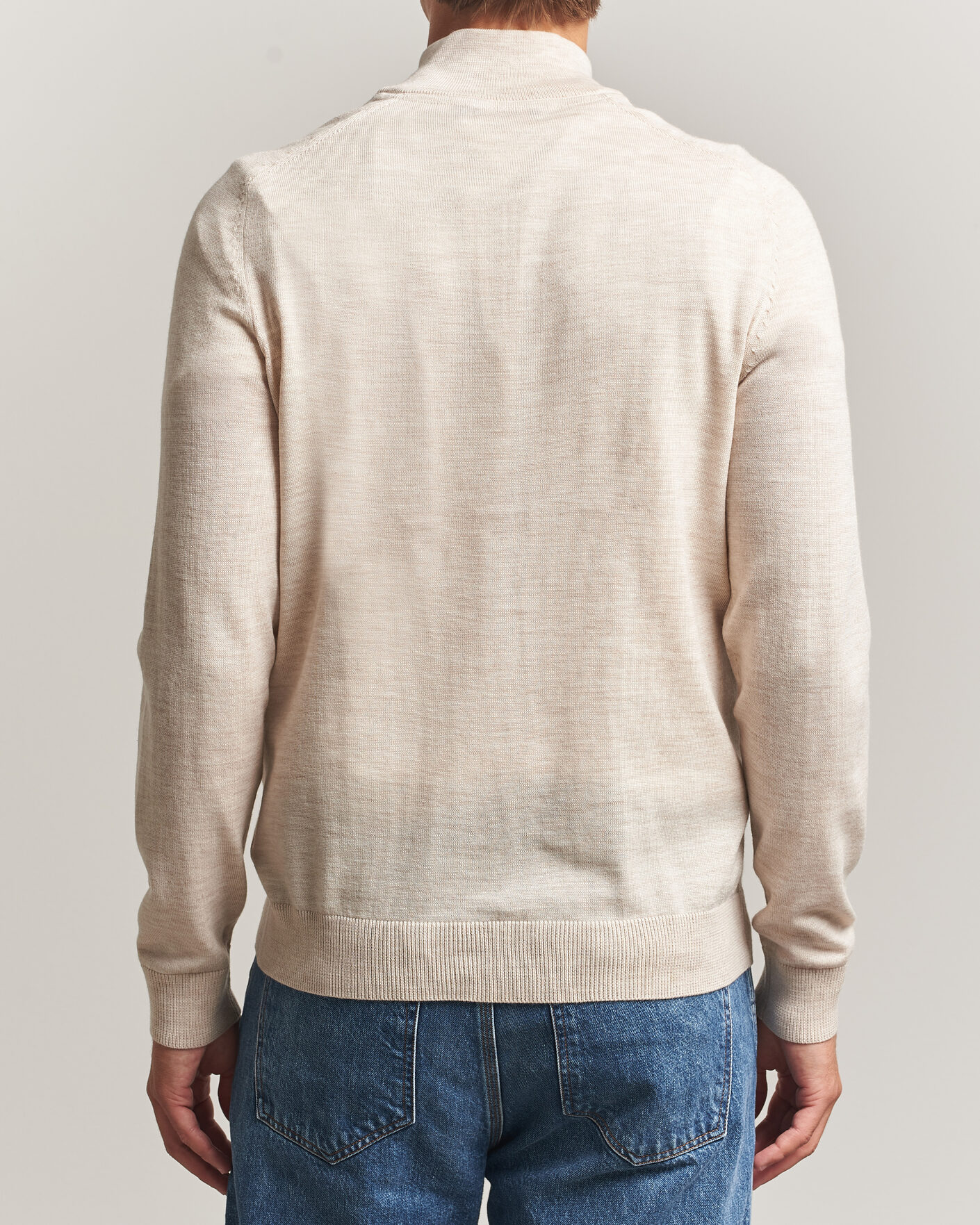 Mies | Puserot | Morris | John Merino Half Zip Off White