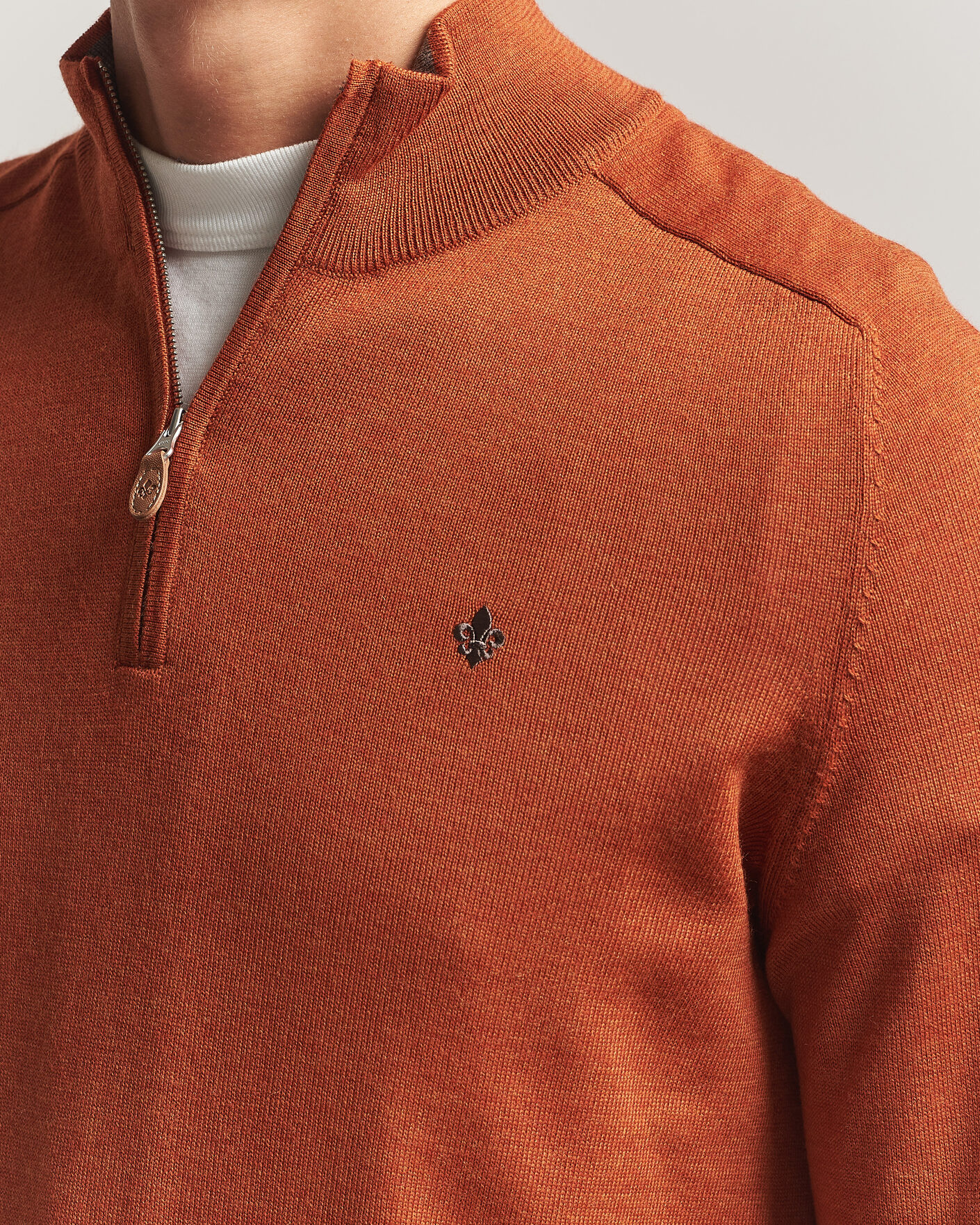Mies | Puserot | Morris | John Merino Half Zip Orange