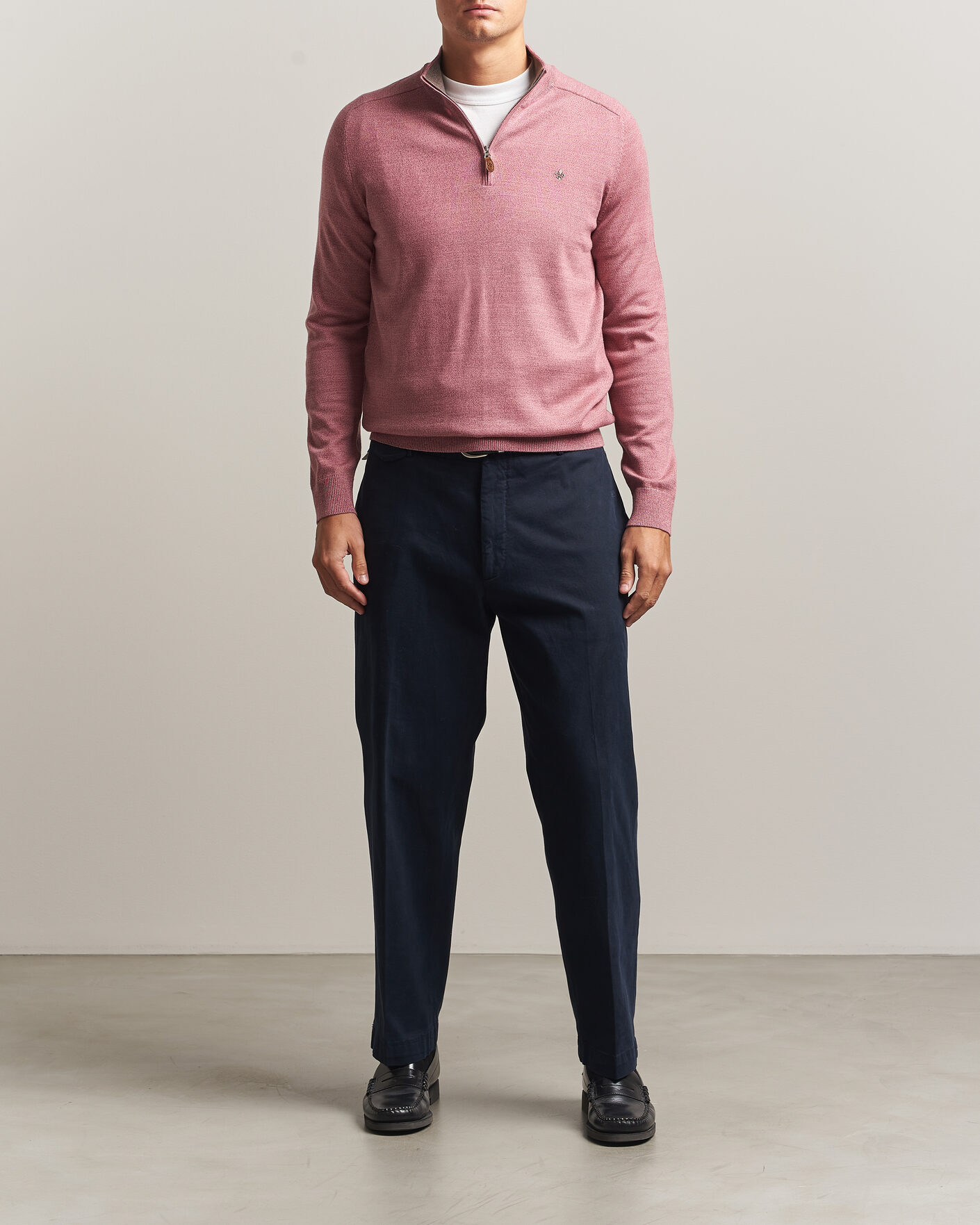 Mies | Puserot | Morris | John Merino Half Zip Cerise