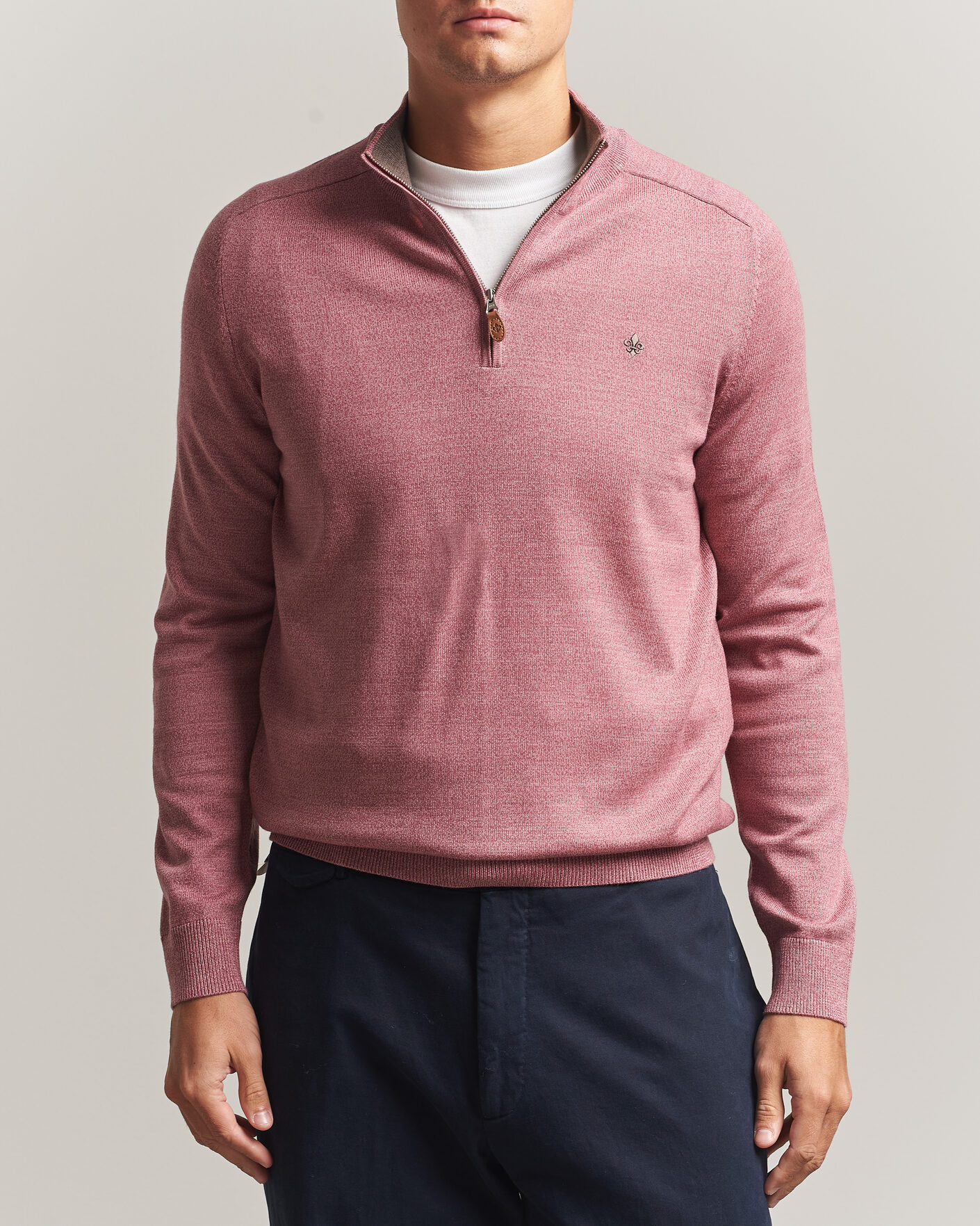 Mies | Puserot | Morris | John Merino Half Zip Cerise