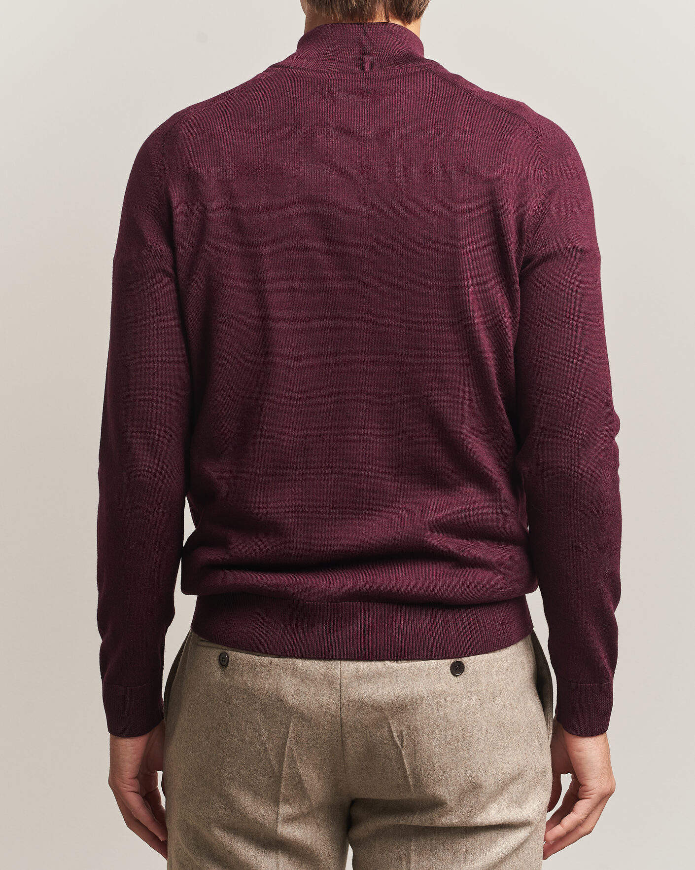 Mies | Puserot | Morris | John Merino Half Zip Wine Red