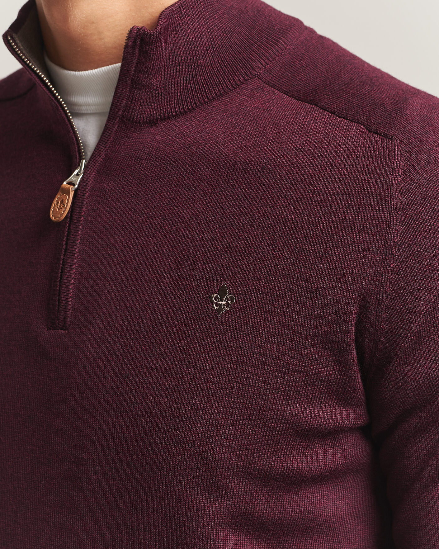 Mies | Puserot | Morris | John Merino Half Zip Wine Red