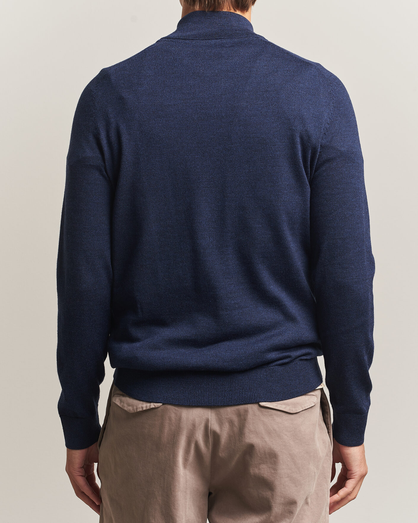 Mies | Puserot | Morris | John Merino Half Zip Ocean Blue