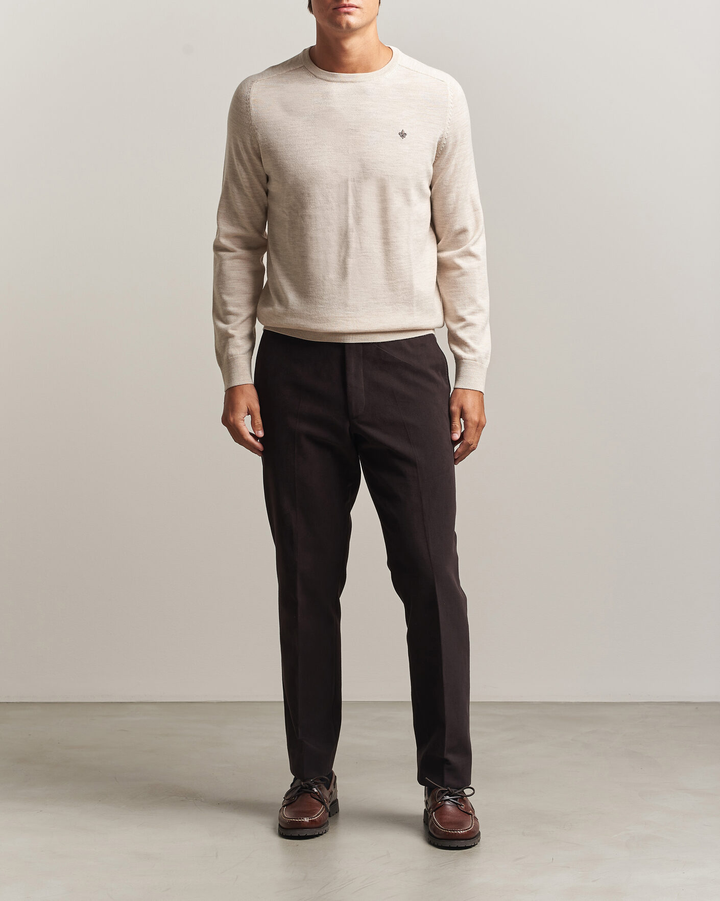 Mies | Puserot | Morris | Merino O-Neck Off White