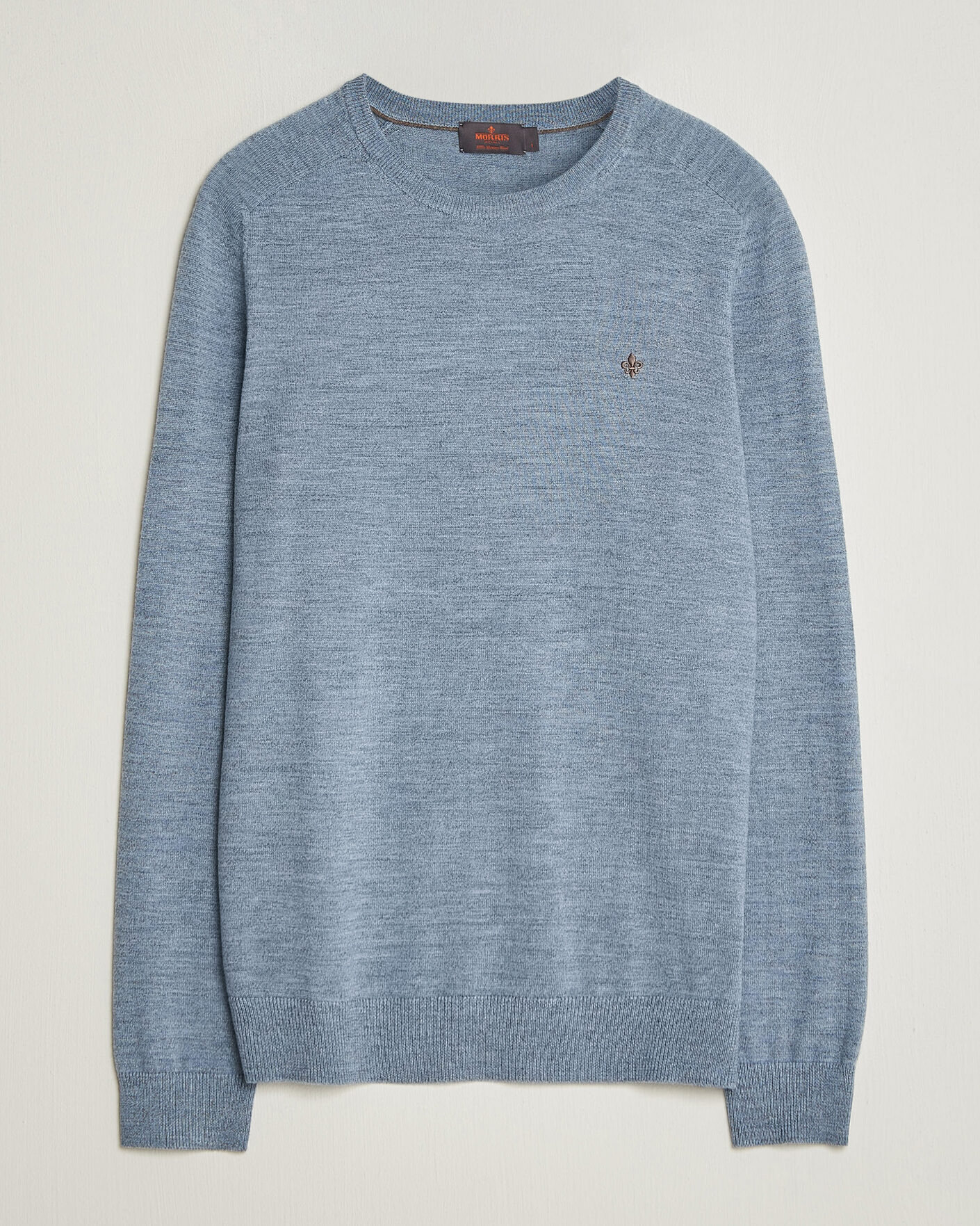 Mies | Puserot | Morris | Merino O-Neck Light Blue