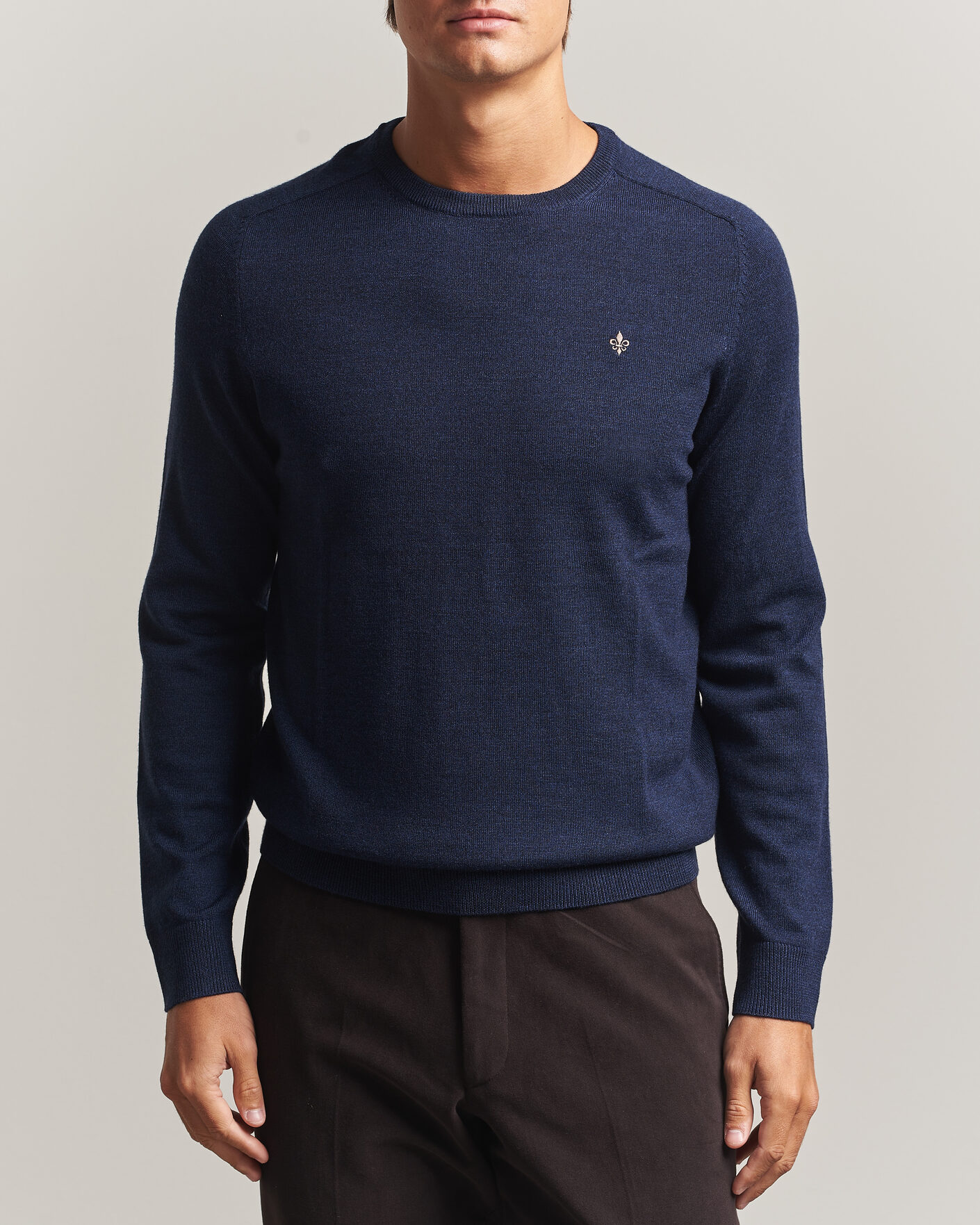 Mies | Puserot | Morris | Merino O-Neck Navy