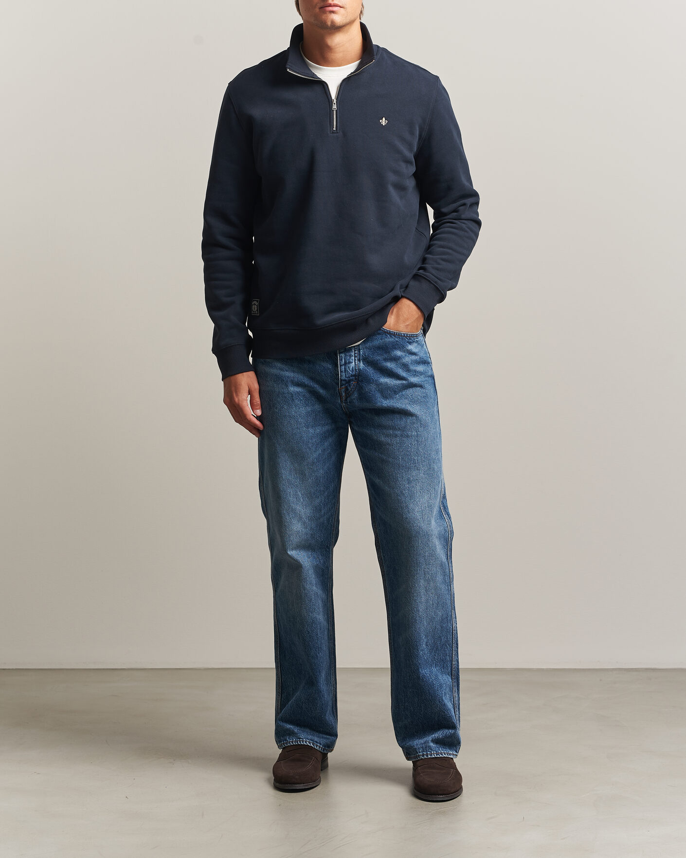 Mies | Puserot | Morris | Brandon Lily Half Zip Old Blue