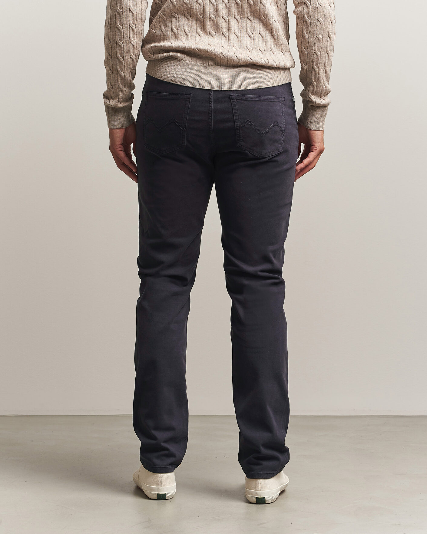 Mies | Housut | Morris | James Brushed 5-Pocket Pant Blue