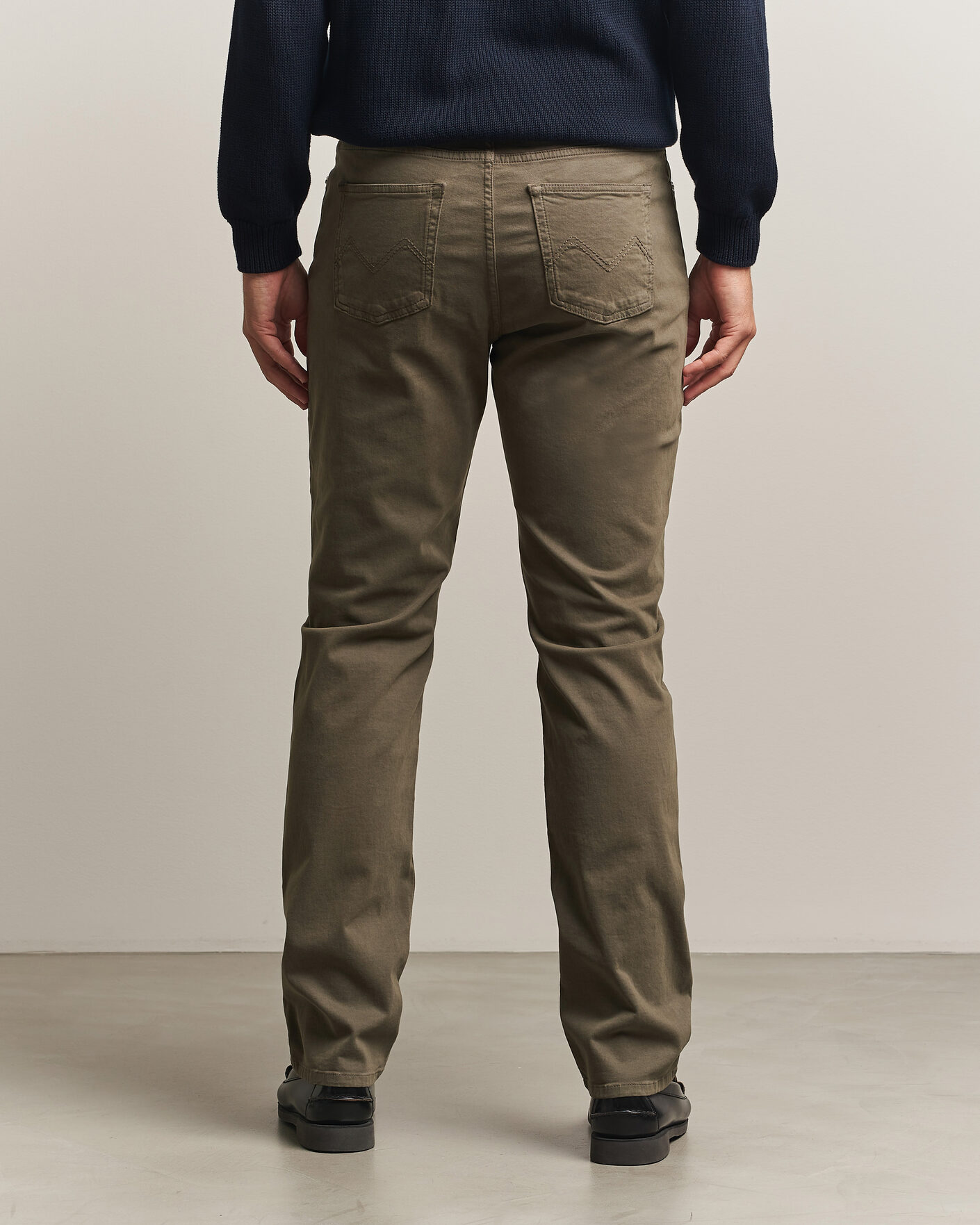 Mies | Housut | Morris | James Brushed 5-Pocket Pant Olive
