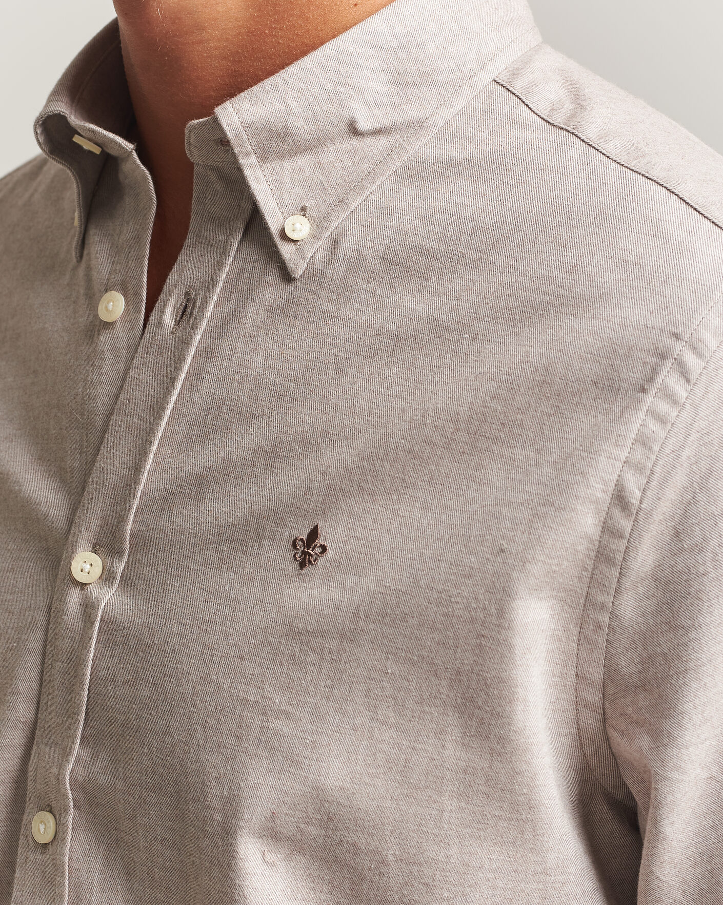Mies | Kauluspaidat | Morris | Watts Flannel Shirt Khaki