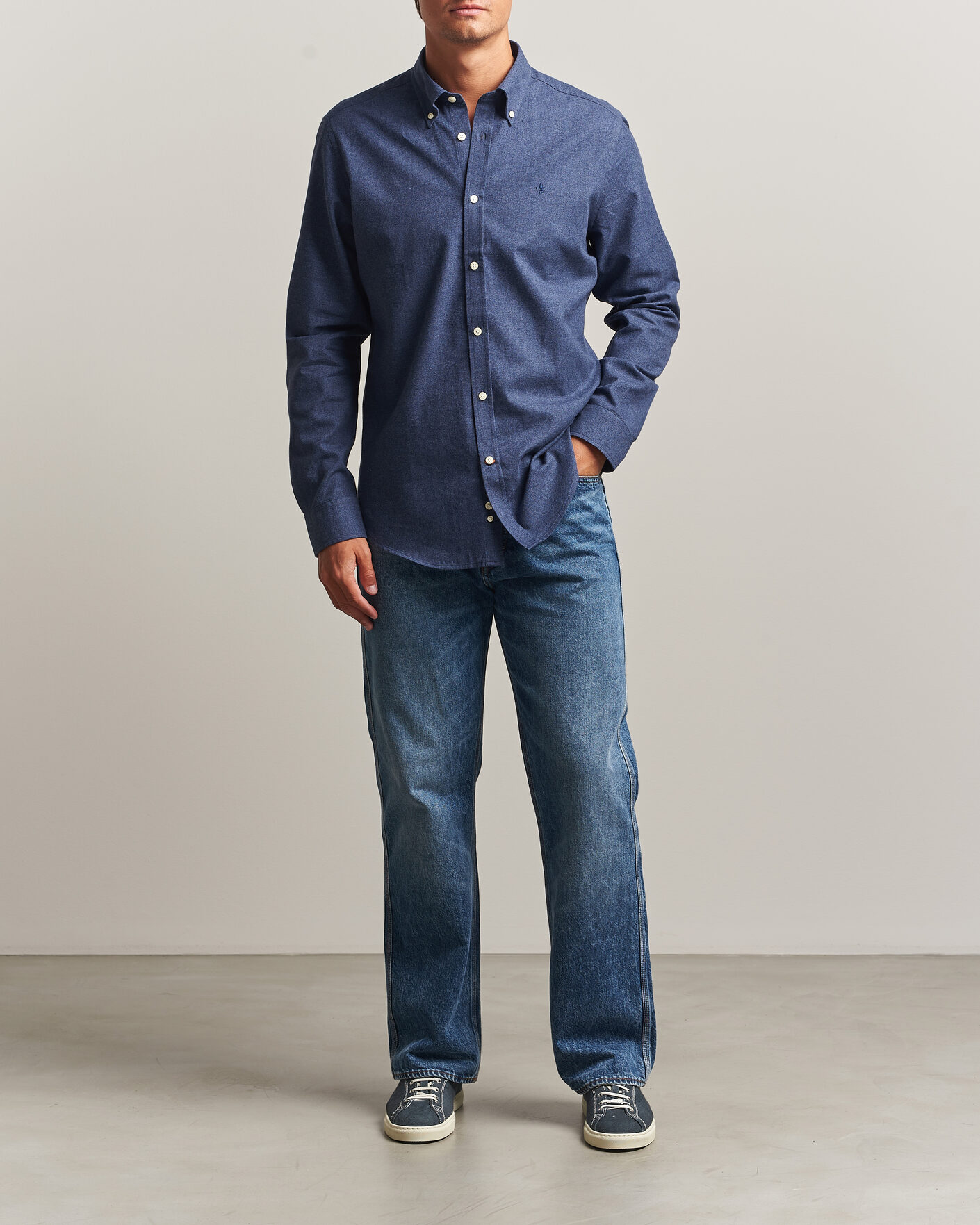 Mies | Kauluspaidat | Morris | Watts Flannel Shirt Navy