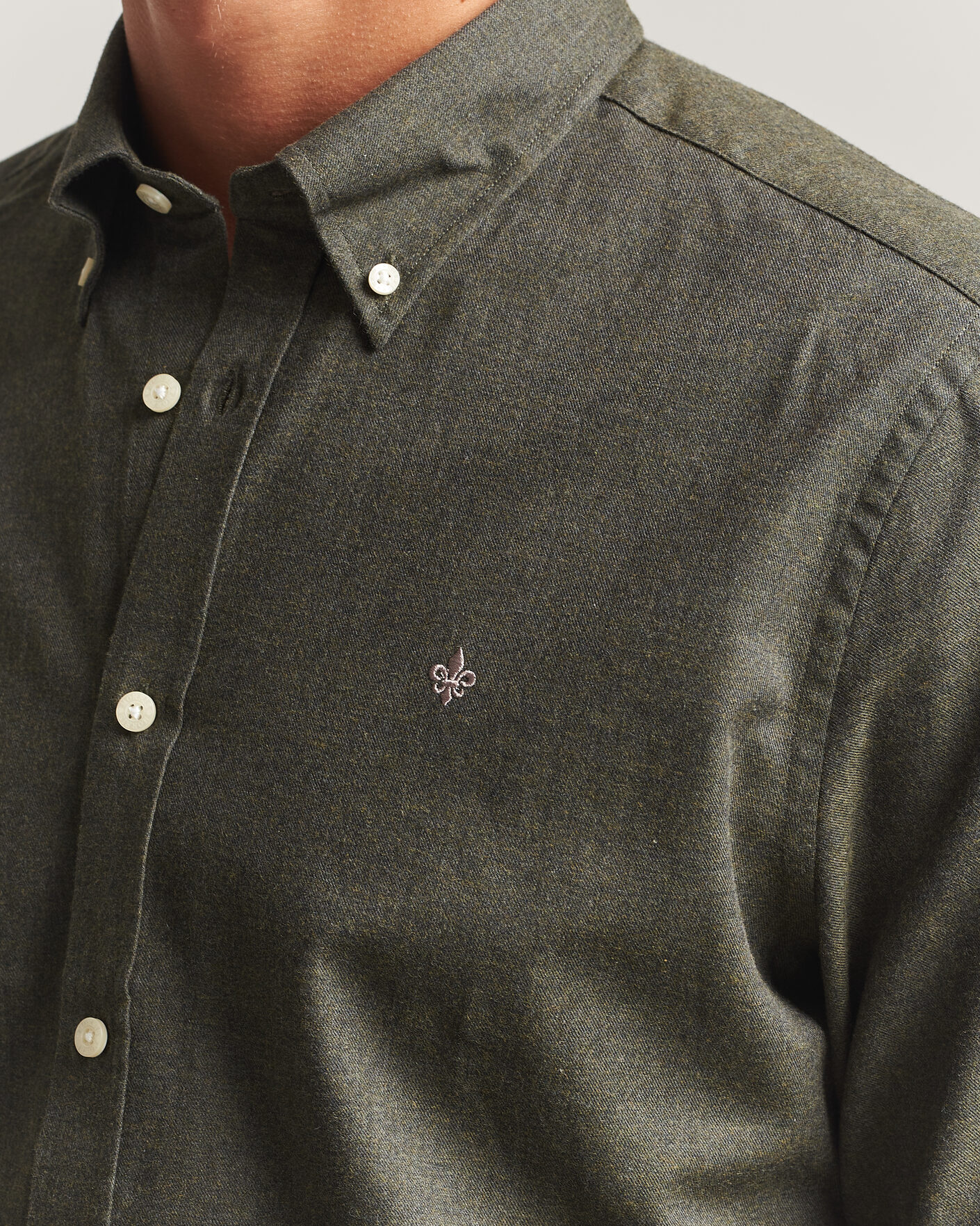 Mies | Kauluspaidat | Morris | Watts Flannel Shirt Olive