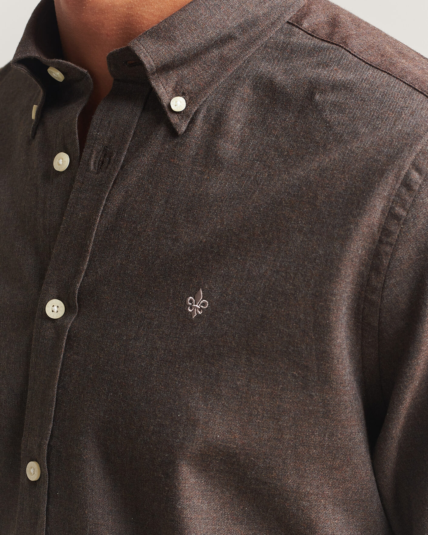 Mies | Kauluspaidat | Morris | Watts Flannel Shirt Brown