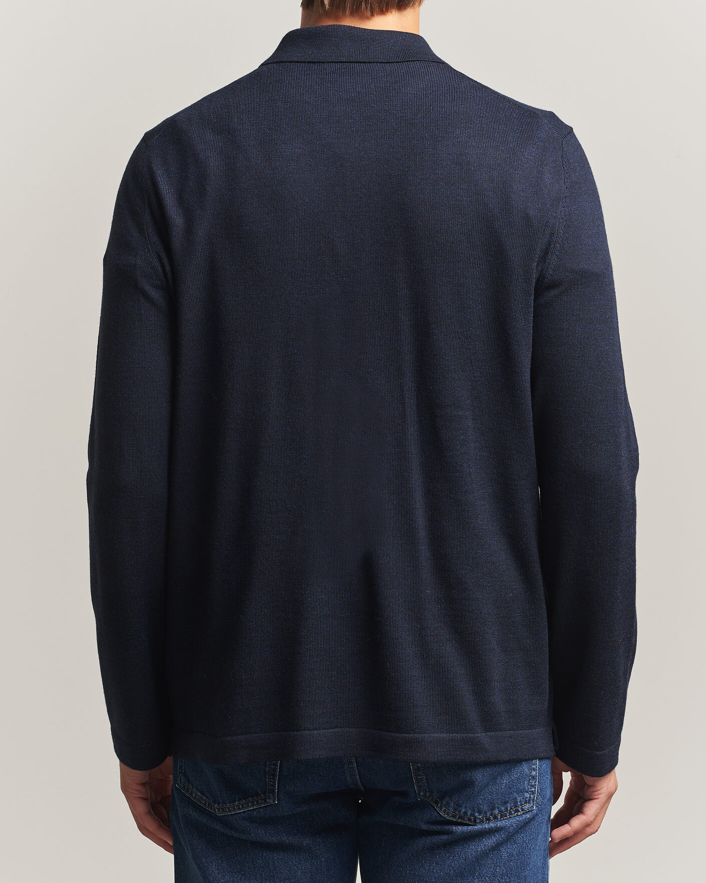Mies | Kauluspaidat | Morris | Merino Shirt Cardigan Navy