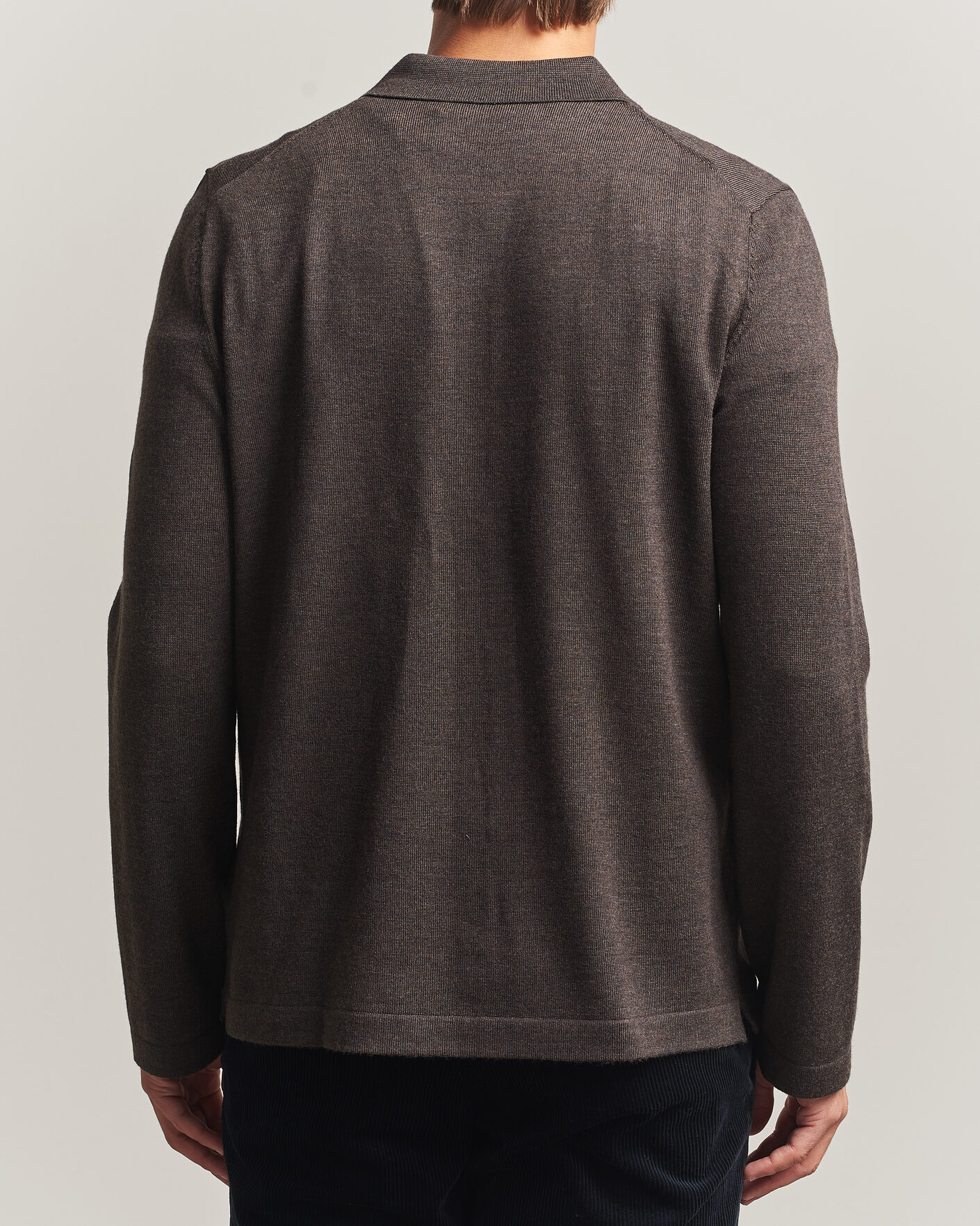 Mies | Kauluspaidat | Morris | Merino Shirt Cardigan Brown