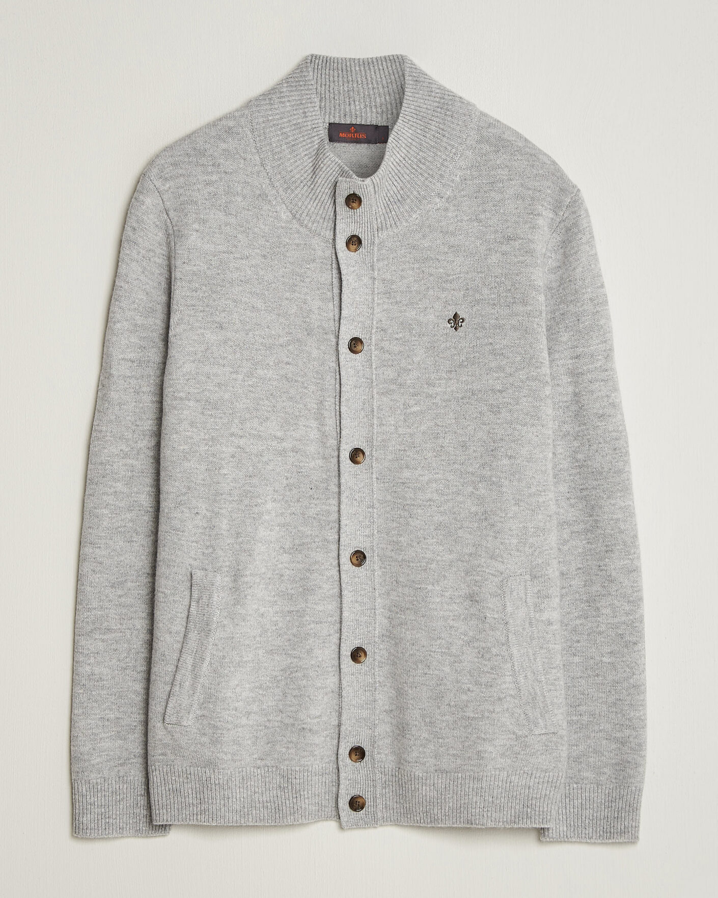 Mies | Puserot | Morris | Hertford Button Cardigan Grey