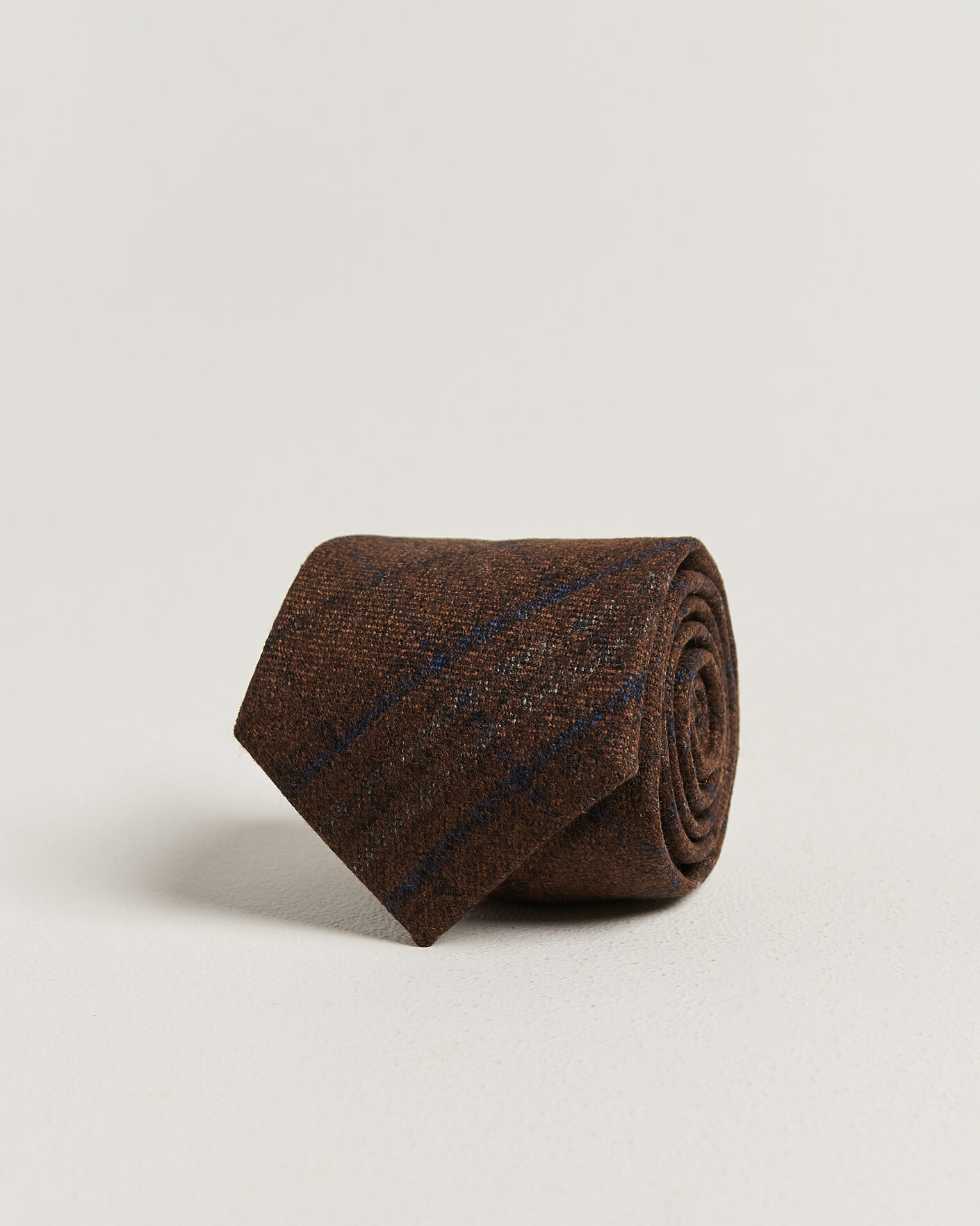 Mies | Solmiot | Amanda Christensen | Wool Checked 8cm Tie Rust