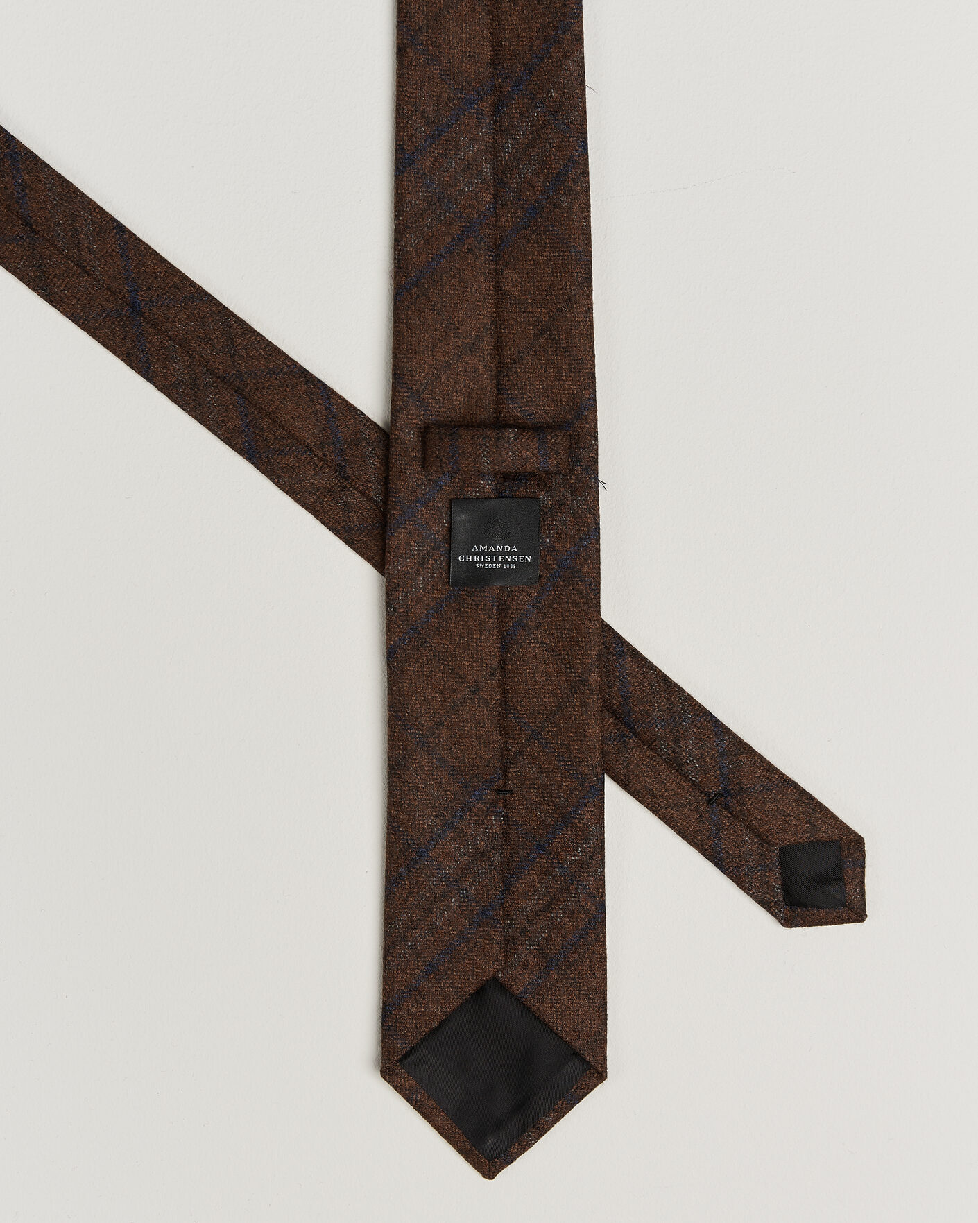 Mies | Solmiot | Amanda Christensen | Wool Checked 8cm Tie Rust