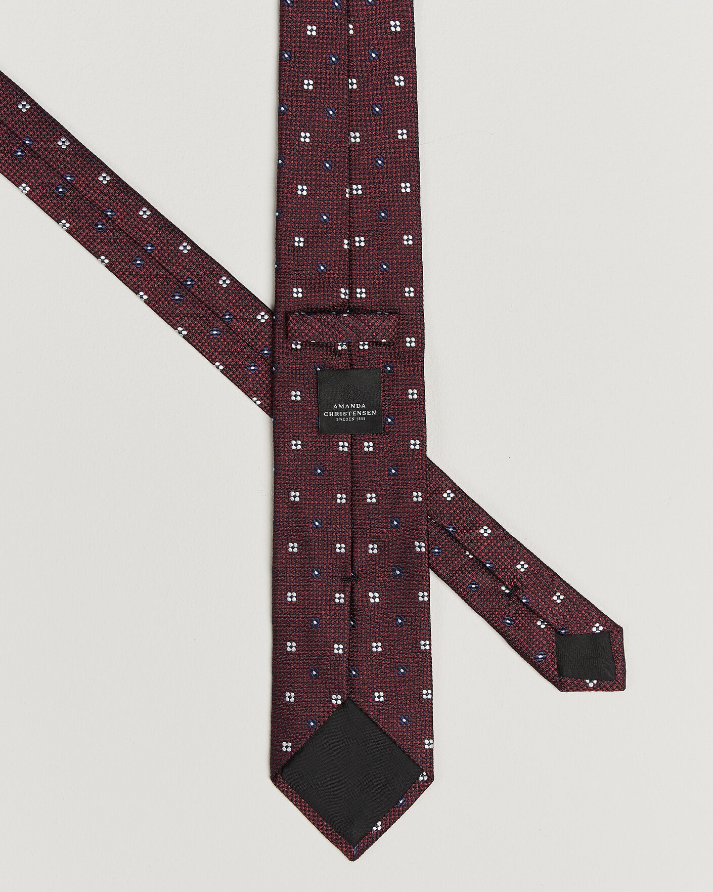 Mies | Solmiot | Amanda Christensen | Silk Flower 8cm Tie Wine