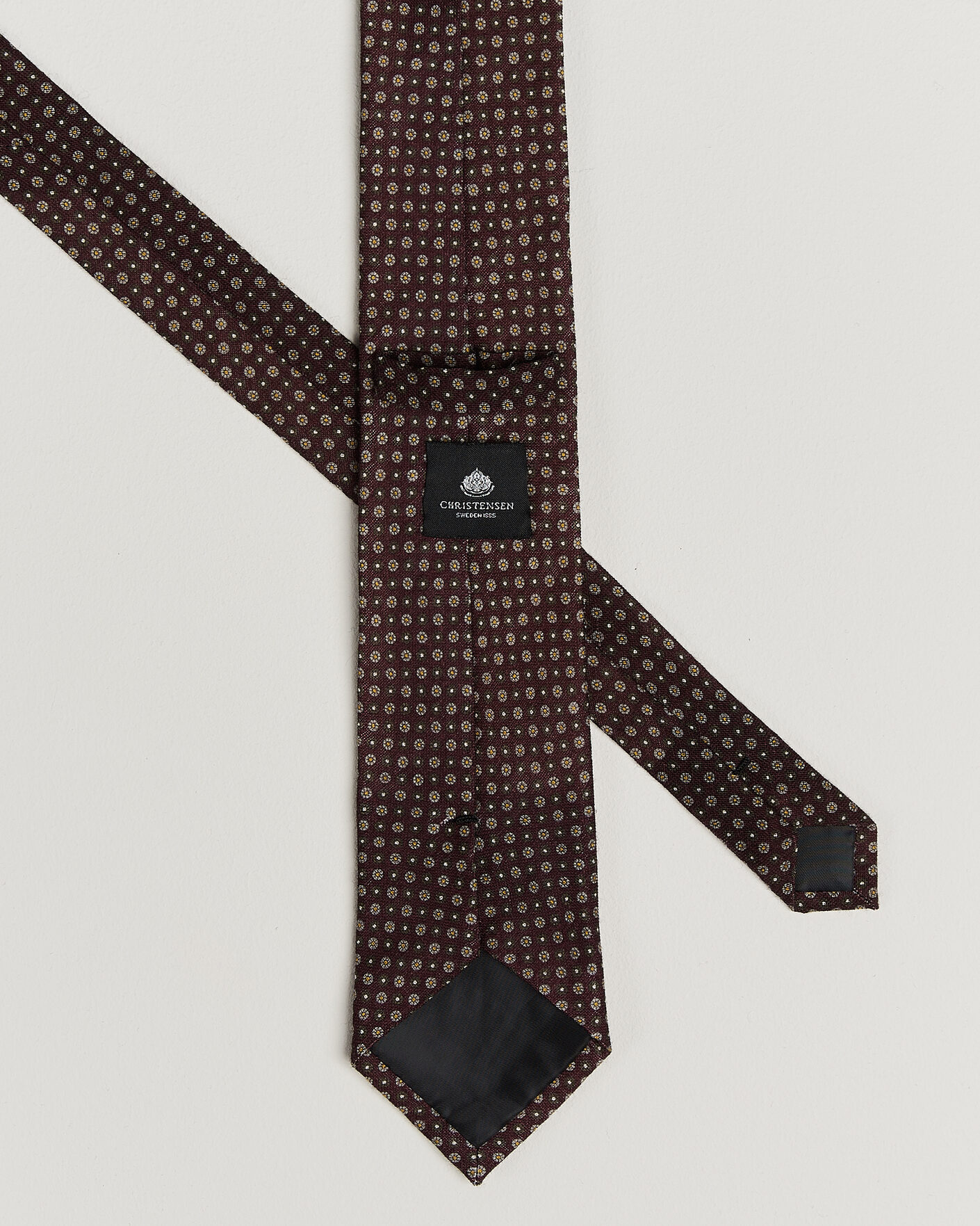Mies | Solmiot | Amanda Christensen | Box Set Wool 8 cm Tie And Pocket Square Wine