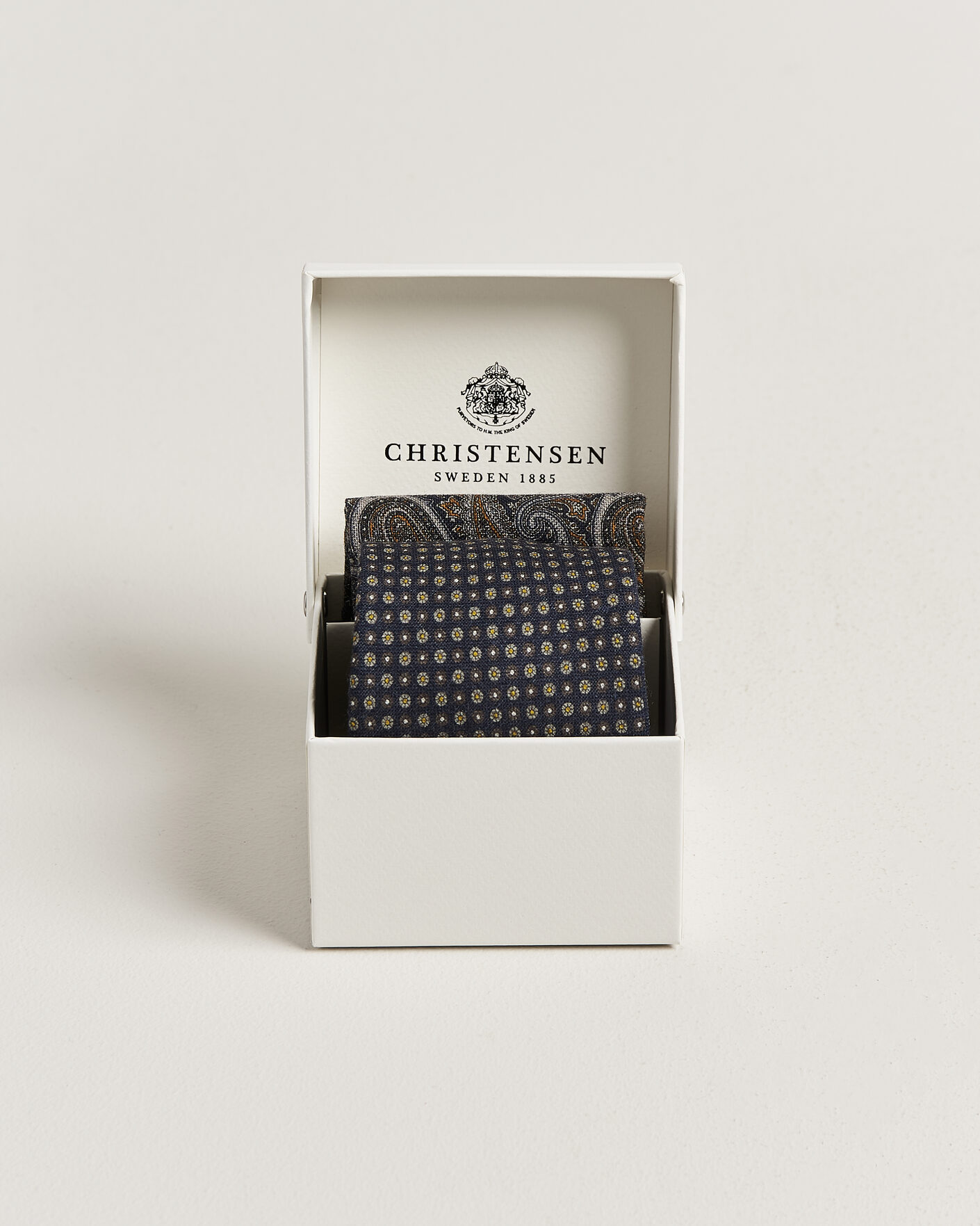 Mies | Solmiot | Amanda Christensen | Box Set Wool 8 cm Tie And Pocket Square Navy