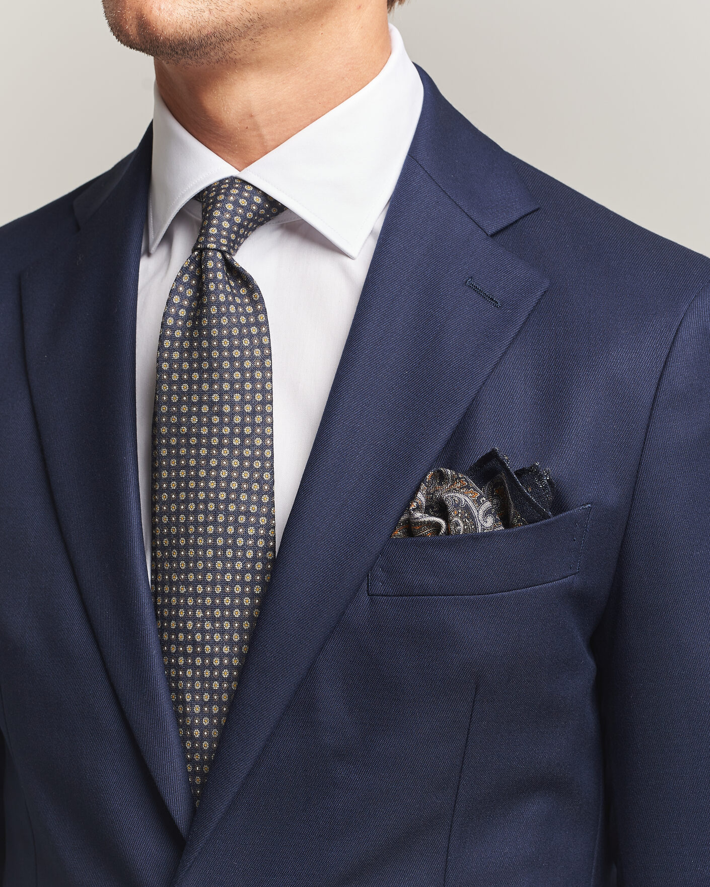 Mies | Solmiot | Amanda Christensen | Box Set Wool 8 cm Tie And Pocket Square Navy