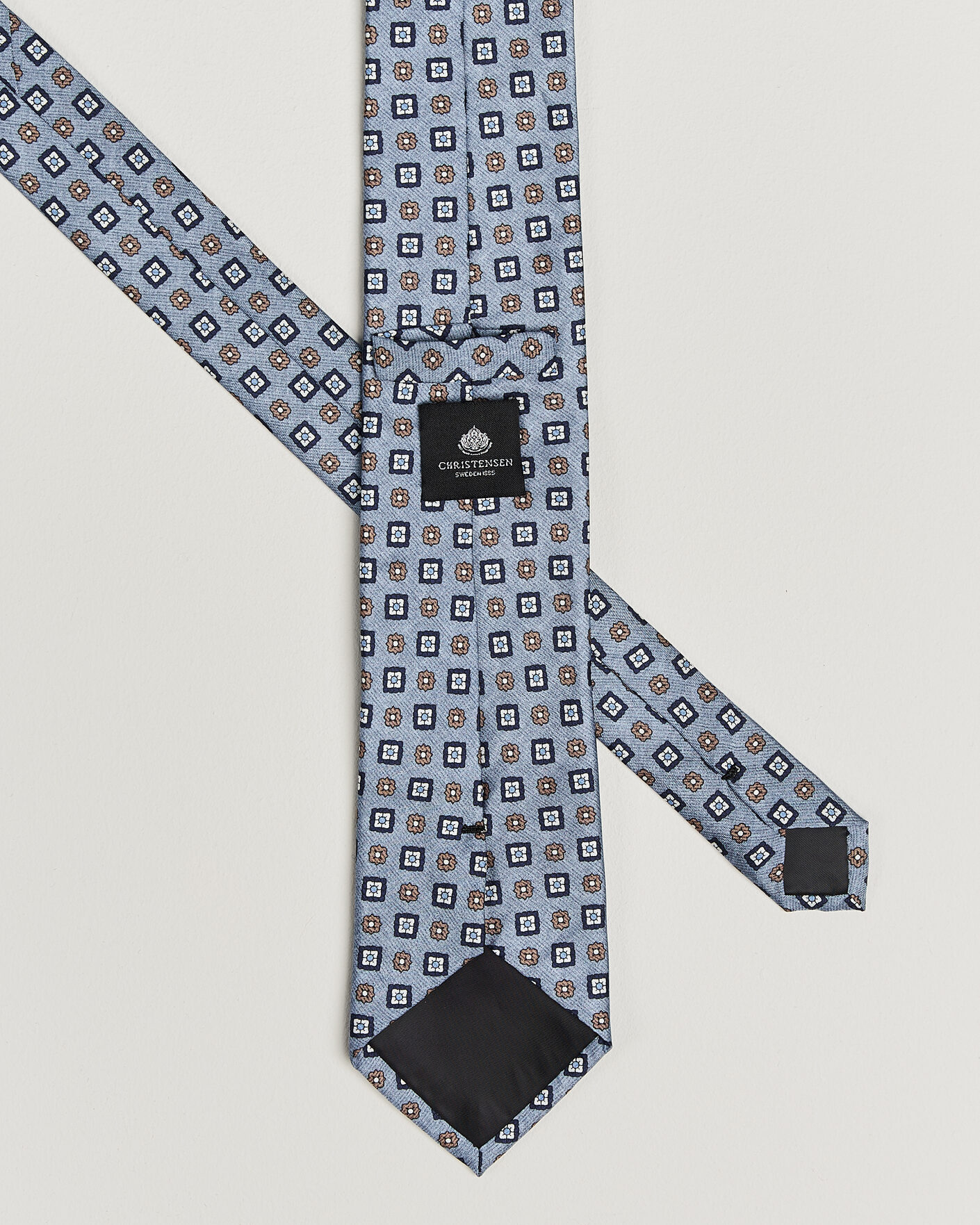 Mies | Solmiot | Amanda Christensen | Box Set Silk 8 cm Tie And Pocket Square Sky Blue