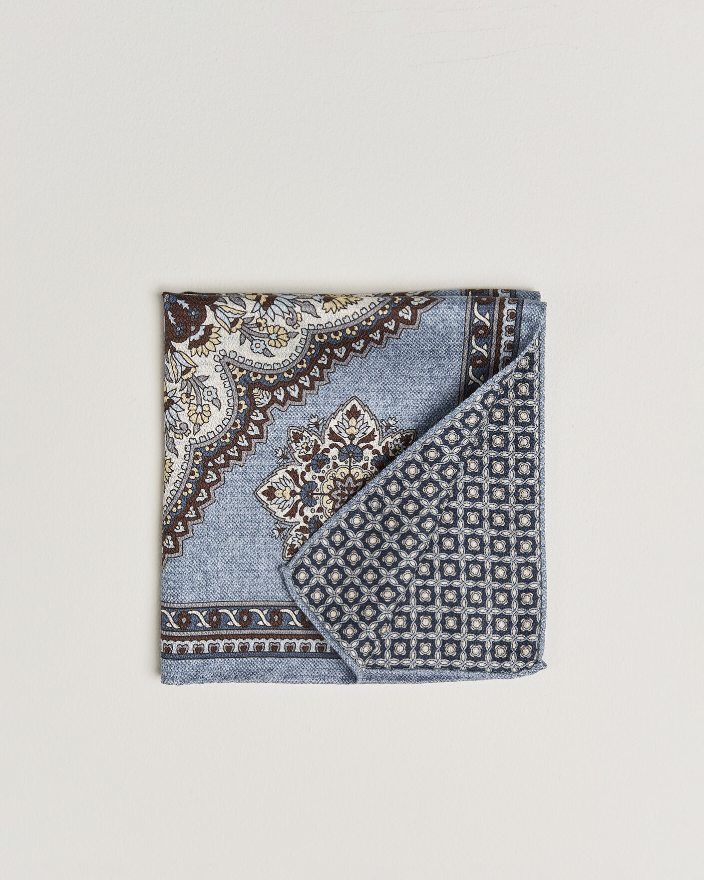 Mies | Taskuliinat | Amanda Christensen | Silk Schappe Doublefaced Pocket Square Blue