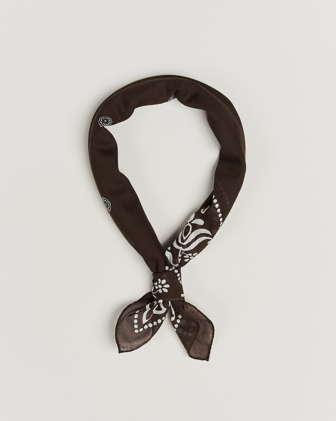 Mies | Huivit | Amanda Christensen | Cotton Voile Printed Flower Bandana Brown