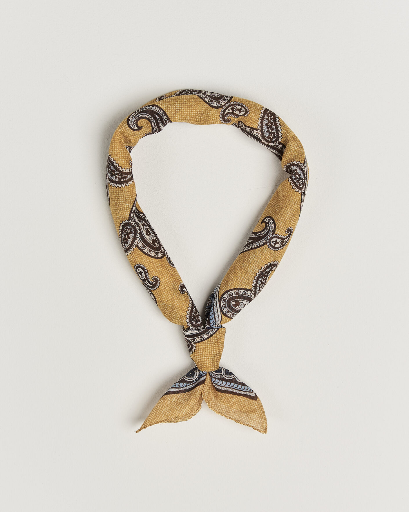 Mies | Huivit | Amanda Christensen | Cotton Voile Printed Paisley Bandana Yellow