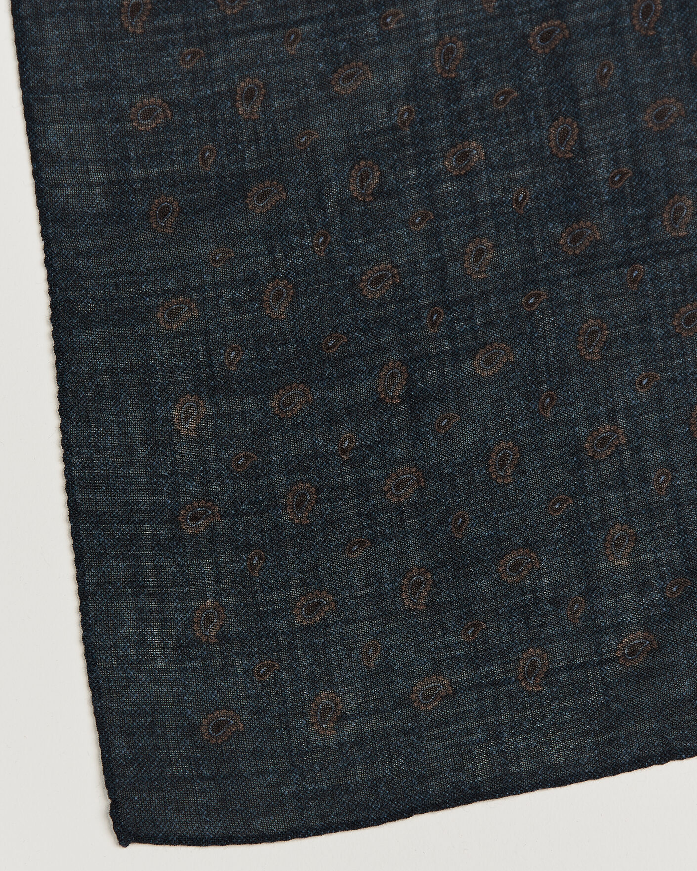 Mies | Huivit | Amanda Christensen | Wool Printed Paisley Bandana Navy