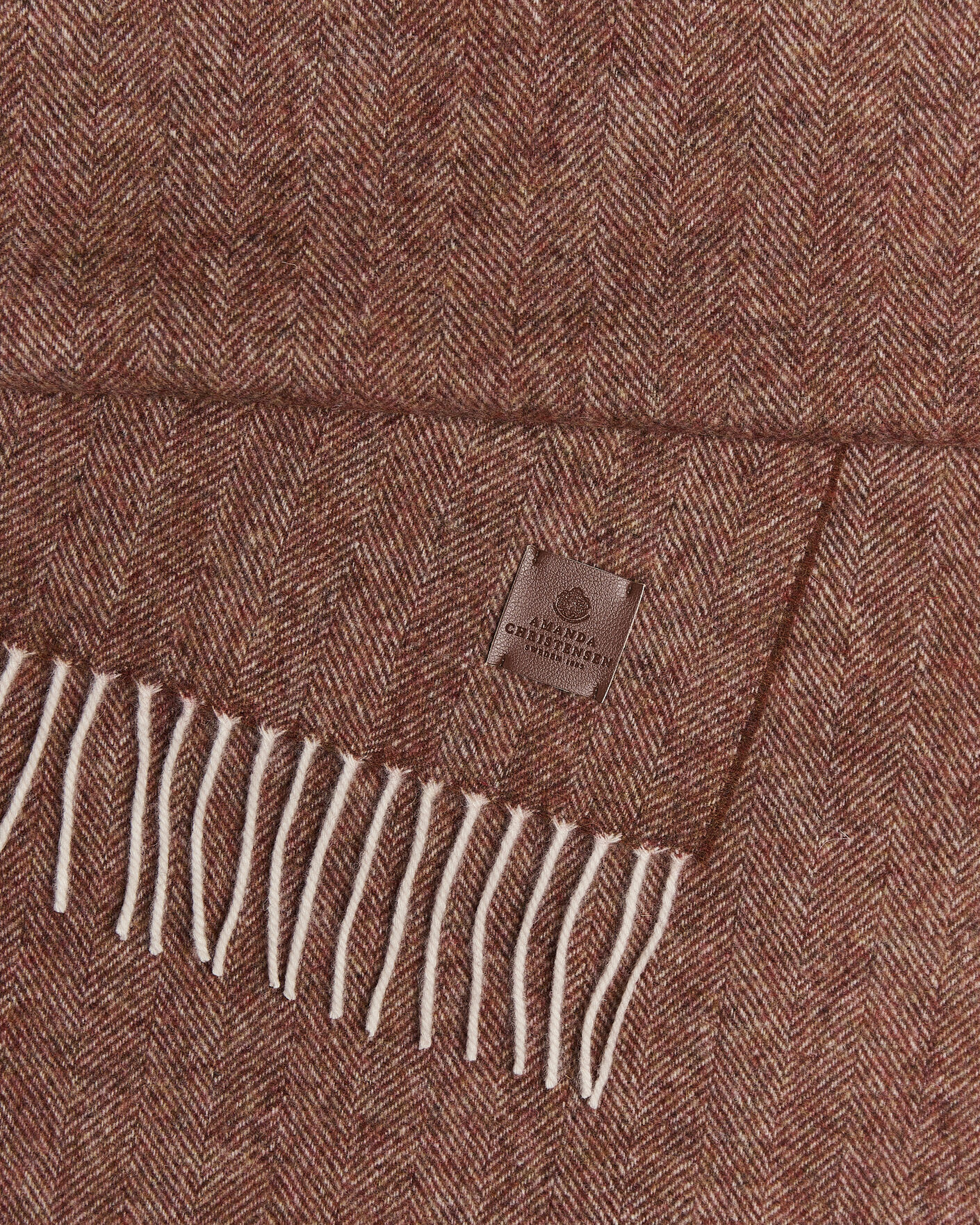 Mies | Kaulaliinat | Amanda Christensen | Wool Herringbone Scarf Rust