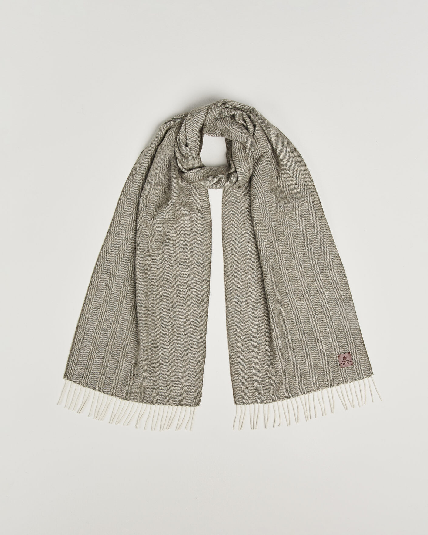 Mies | Kaulaliinat | Amanda Christensen | Wool Herringbone Scarf Green