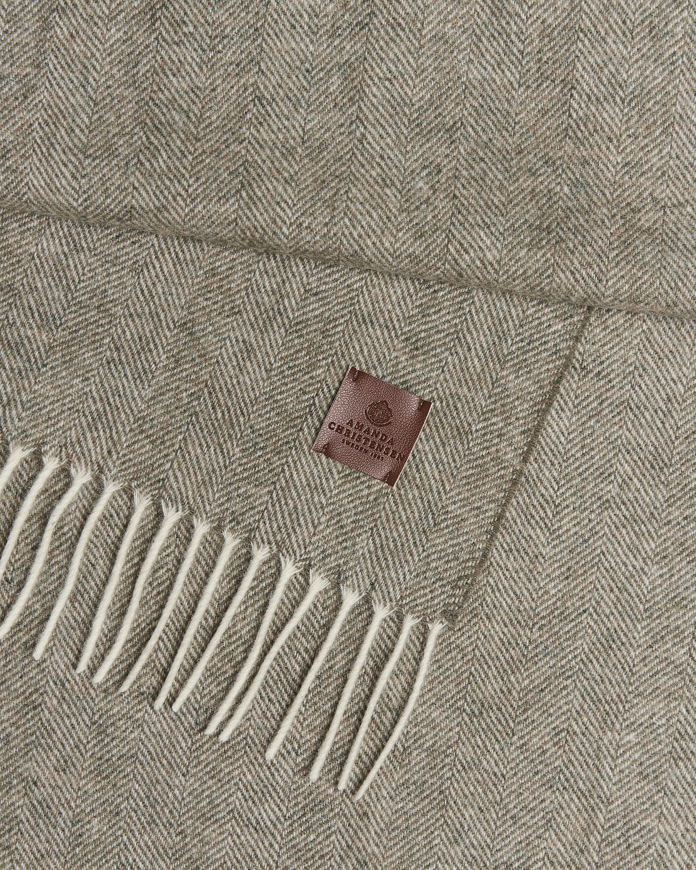 Mies | Kaulaliinat | Amanda Christensen | Wool Herringbone Scarf Green