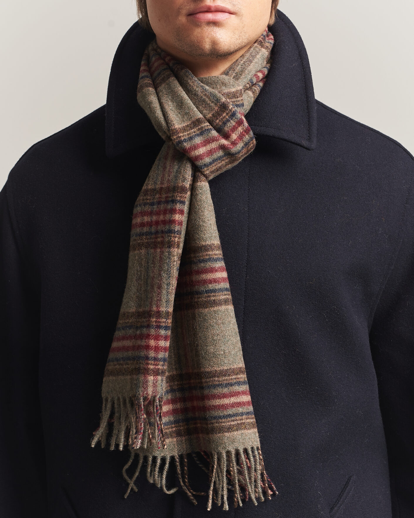 Mies | Kaulaliinat | Amanda Christensen | Wool Check Scarf Green