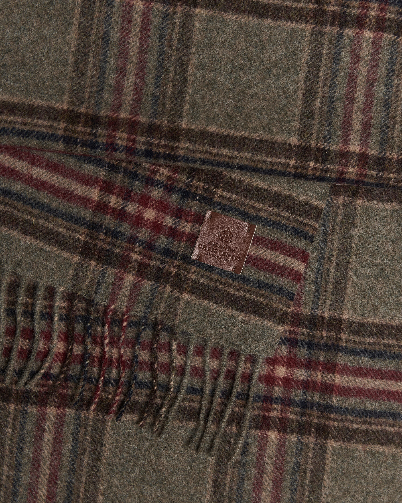Mies | Kaulaliinat | Amanda Christensen | Wool Check Scarf Green