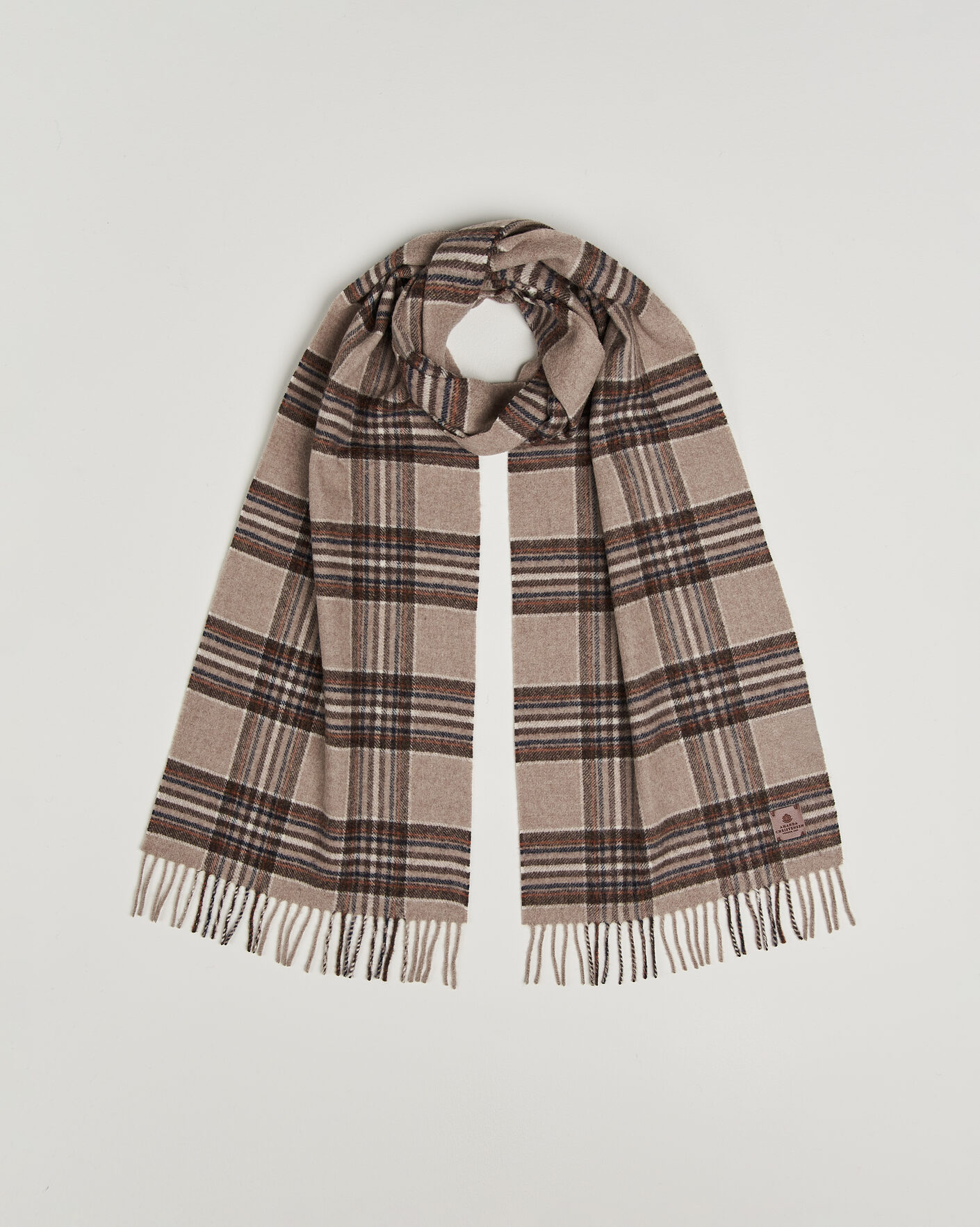 Mies | Kaulaliinat | Amanda Christensen | Wool Check Scarf Beige