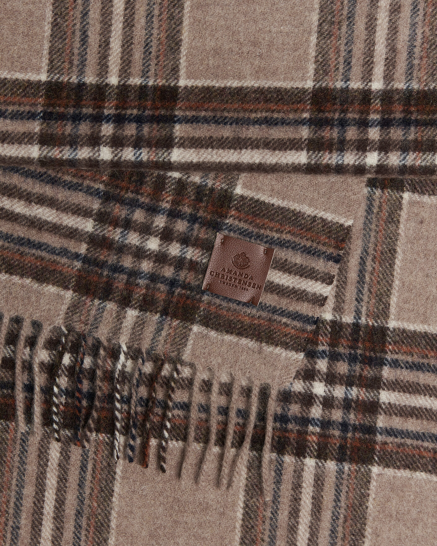 Mies | Kaulaliinat | Amanda Christensen | Wool Check Scarf Beige