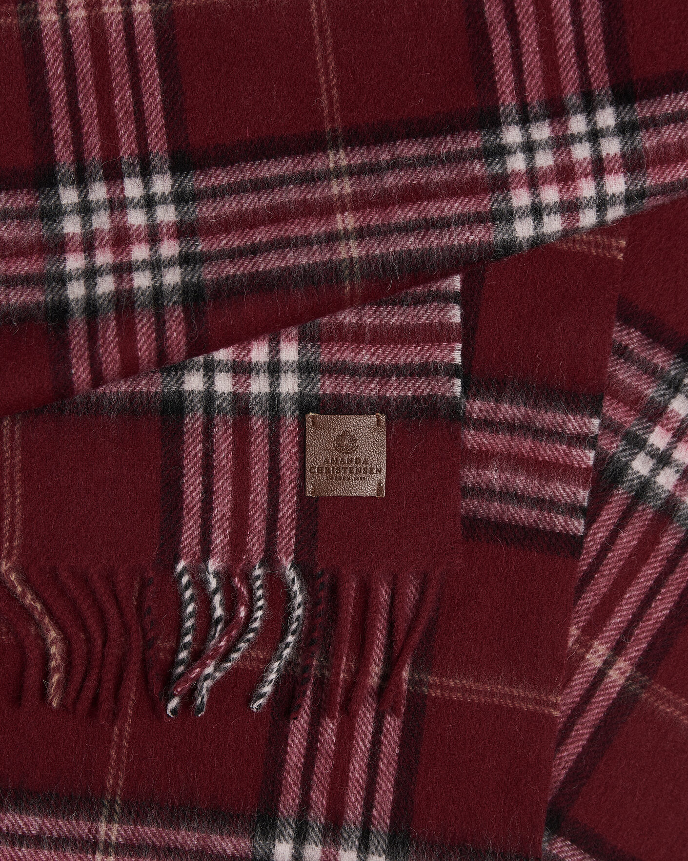 Mies | Kaulaliinat | Amanda Christensen | Wool Check Scarf Bordeaux