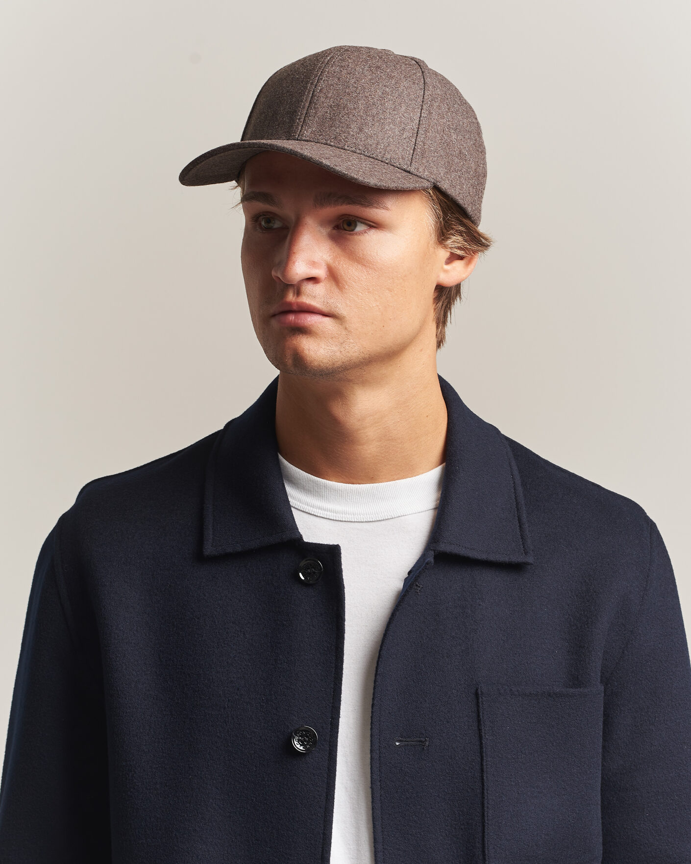 Mies | Päähineet | Varsity Headwear | Merino Wool Baseball Cap Taupe Brown
