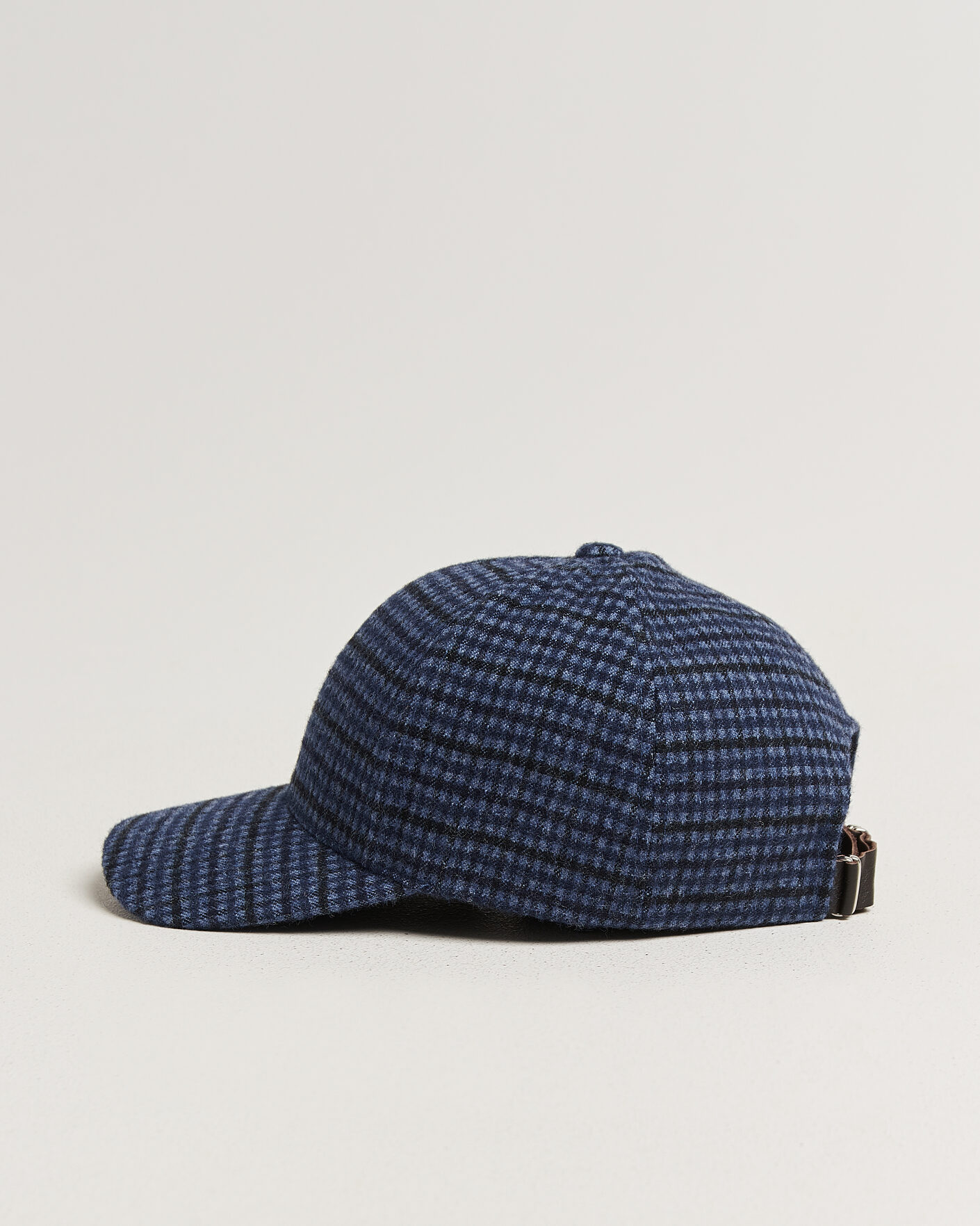 Mies | Päähineet | Varsity Headwear | Mohair Wool Checked Baseball Cap Navy