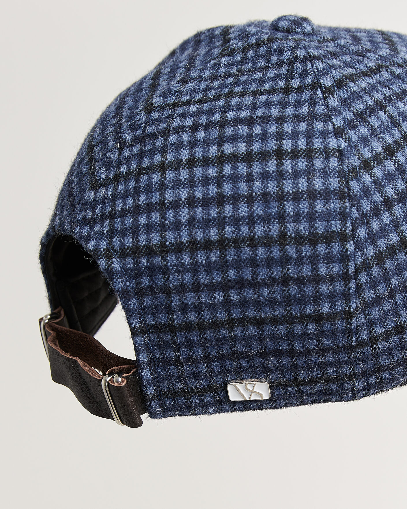 Mies | Päähineet | Varsity Headwear | Mohair Wool Checked Baseball Cap Navy