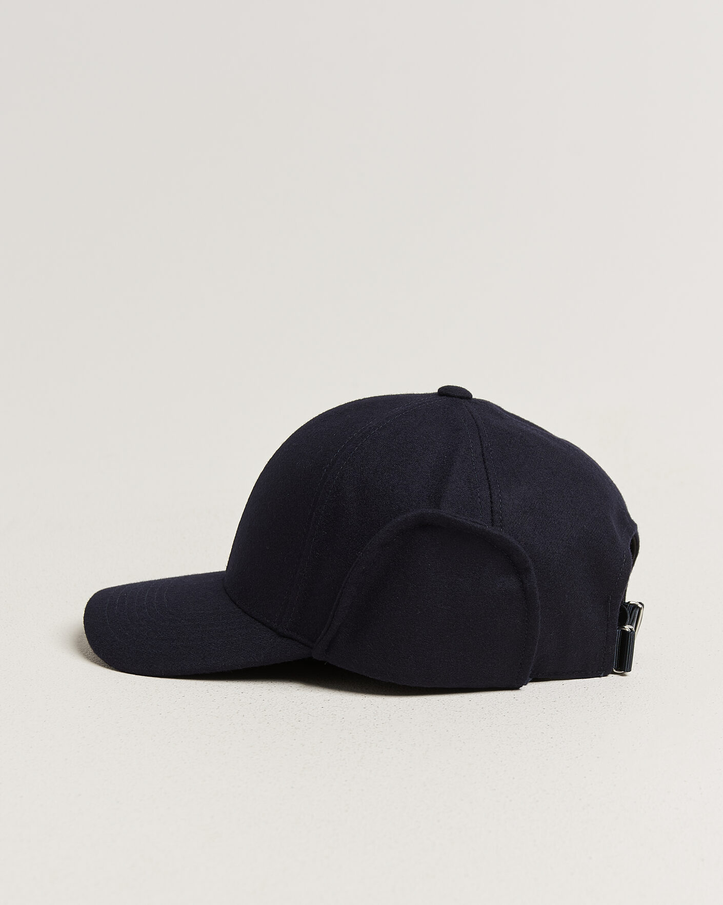 Mies | Päähineet | Varsity Headwear | Merino Wool Earflap Baseball Cap Dark Navy