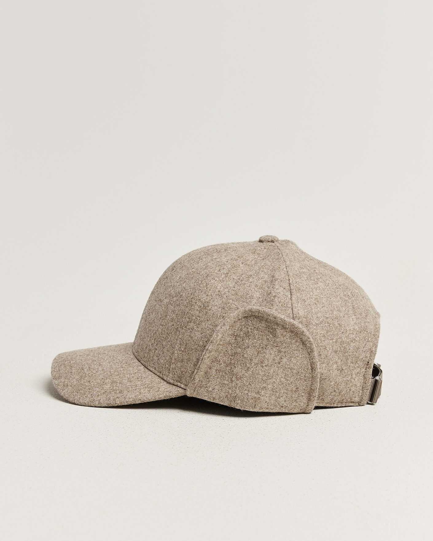 Mies | Päähineet | Varsity Headwear | Merino Wool Earflap Baseball Cap Umber Beige