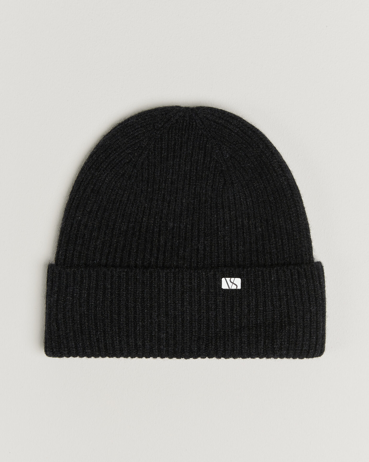 Mies | Päähineet | Varsity Headwear | Wool/Cashmere Beanie Charcoal Black