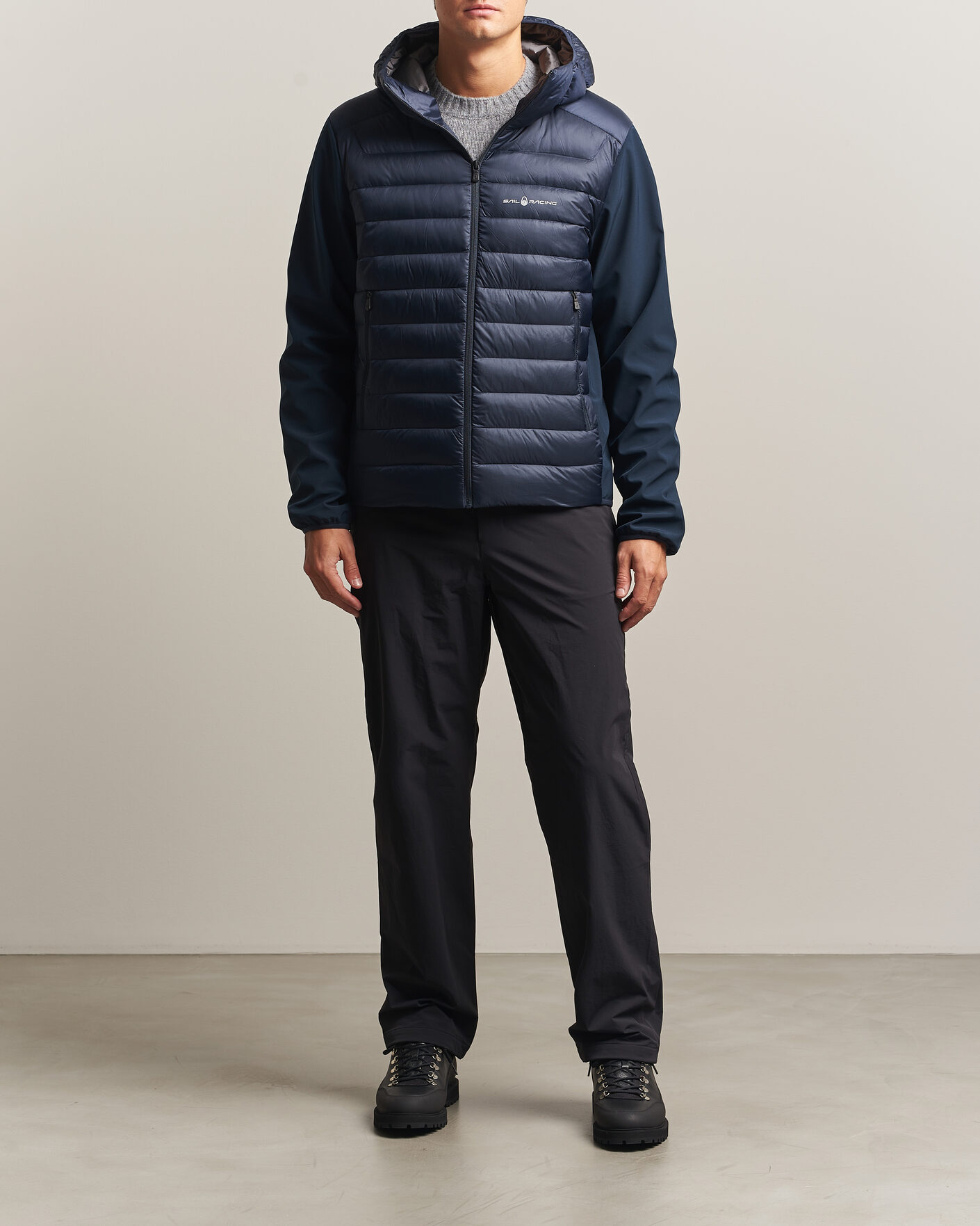 Mies | Takit | Sail Racing | Spray Down Hooded Hybrid Jacket Dark Navy