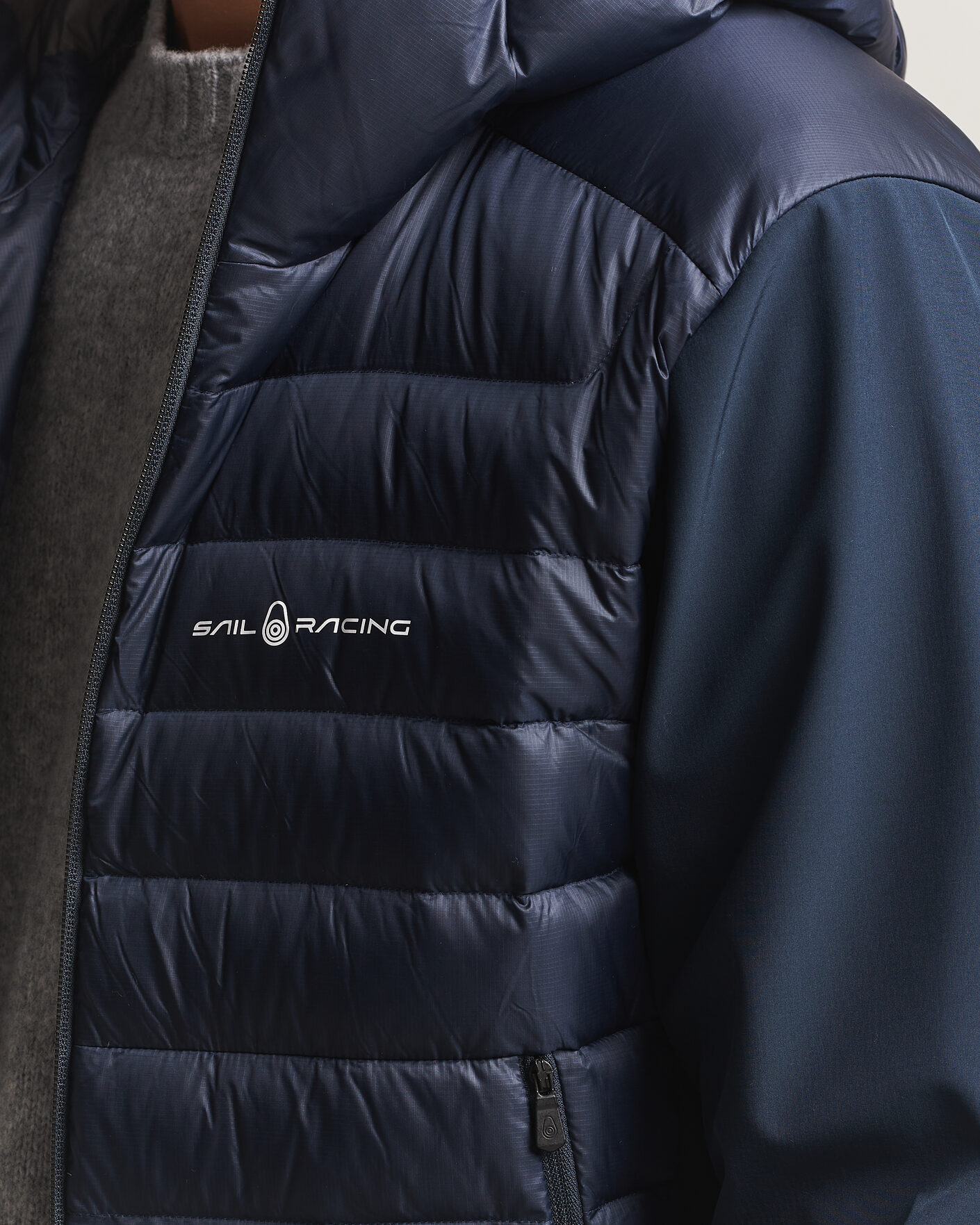 Mies | Takit | Sail Racing | Spray Down Hooded Hybrid Jacket Dark Navy